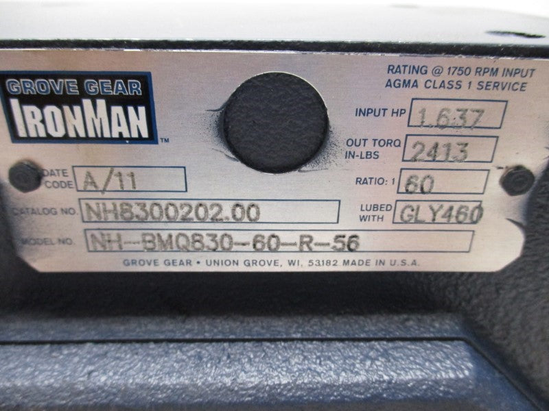 GROVE GEAR NH-BMQ830-60-R-56 NSMP
