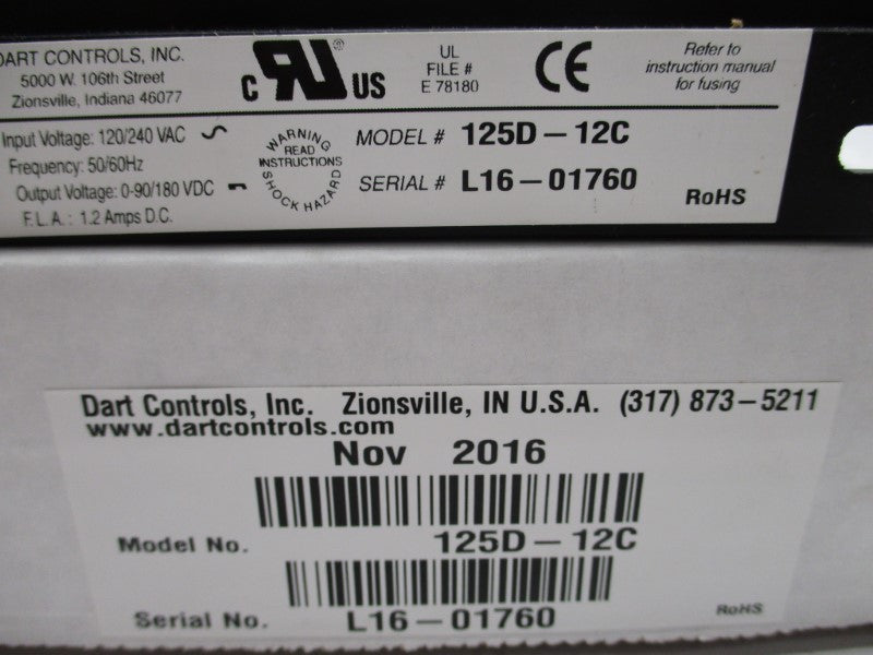 DART CONTROLS 125D-12C NSMP