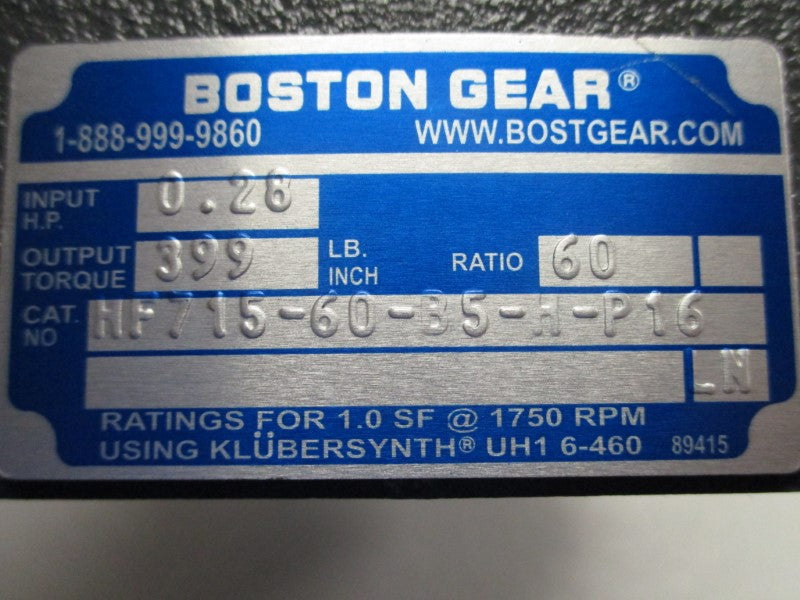 BOSTON GEAR HF715-60-B5-H-P16 NSMP