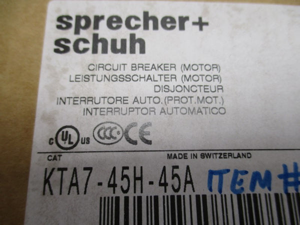 SPRECHER+SCHUH KTA7-45H-45A NSMP