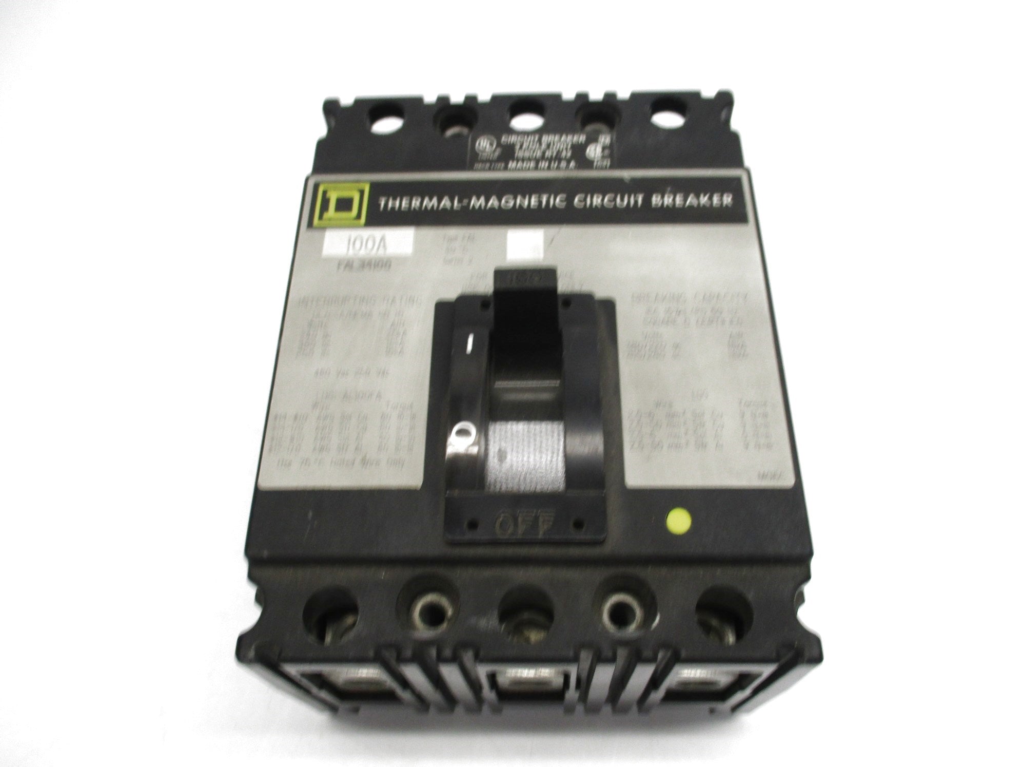SQUARE D FAL34100 SER. 2 250VDC 100A (GREY) UNMP