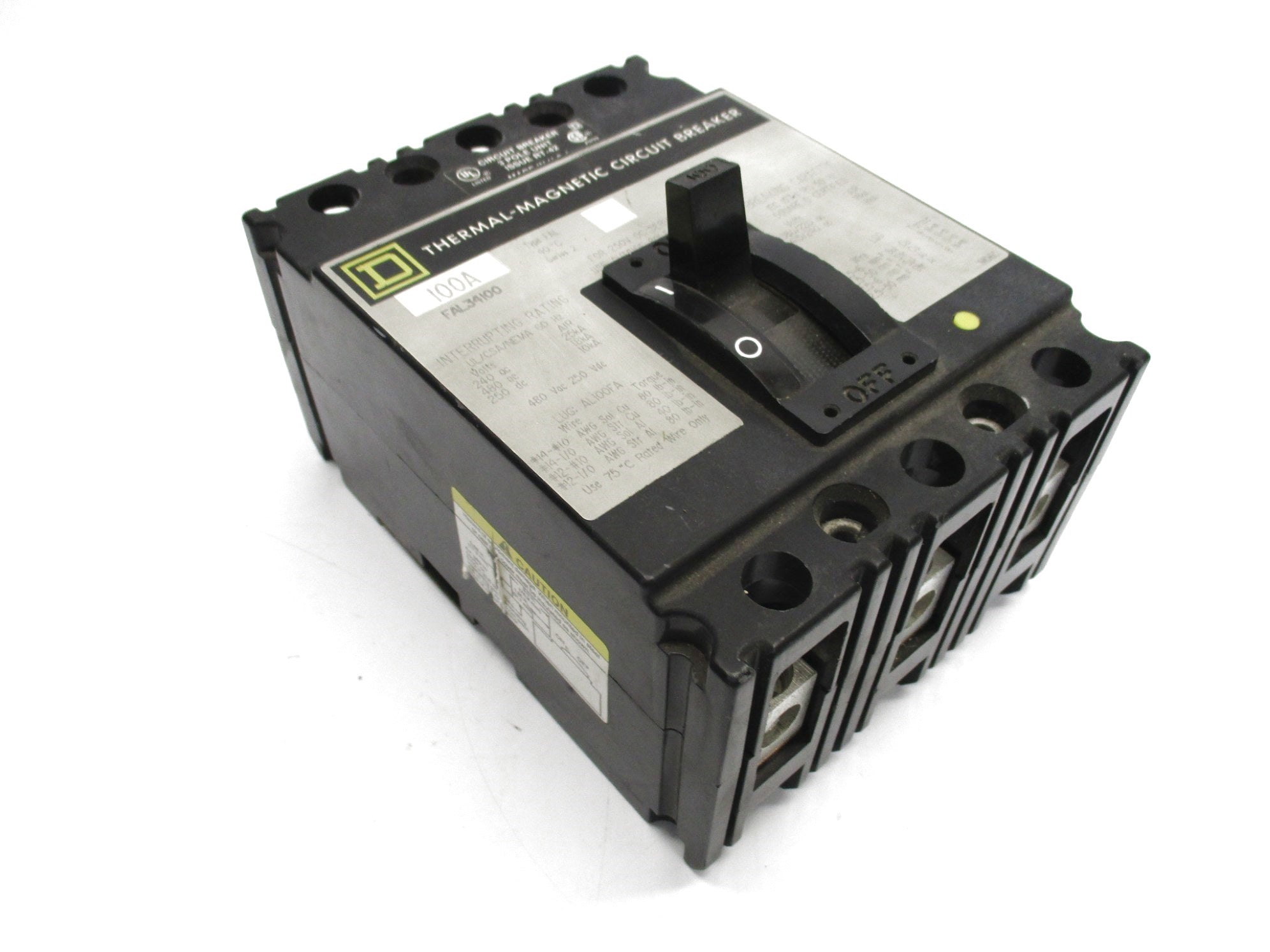 SQUARE D FAL34100 SER. 2 250VDC 100A (GREY) UNMP