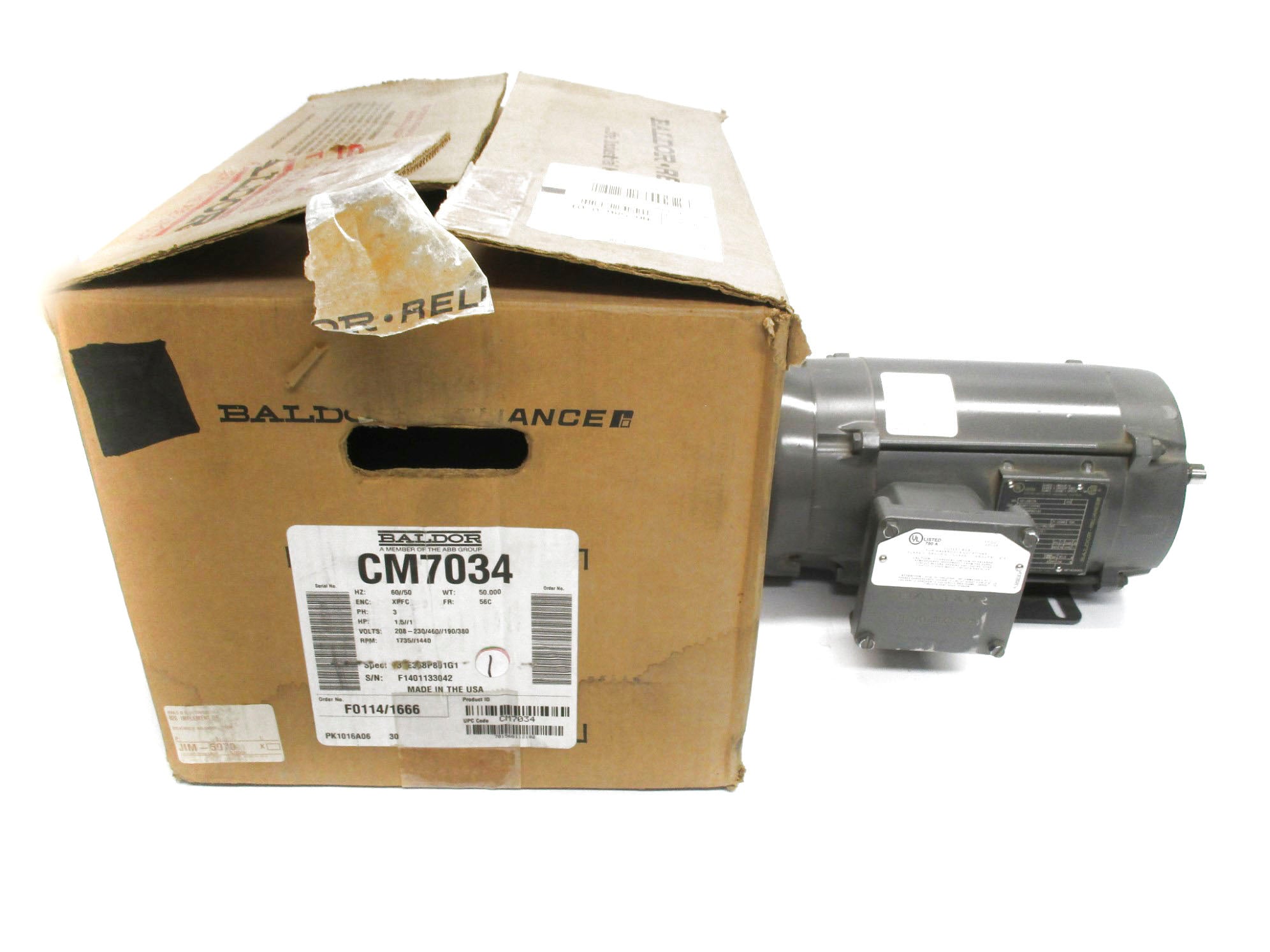 BALDOR CM7034 35E368P801G1 460V 4.6A NSMP