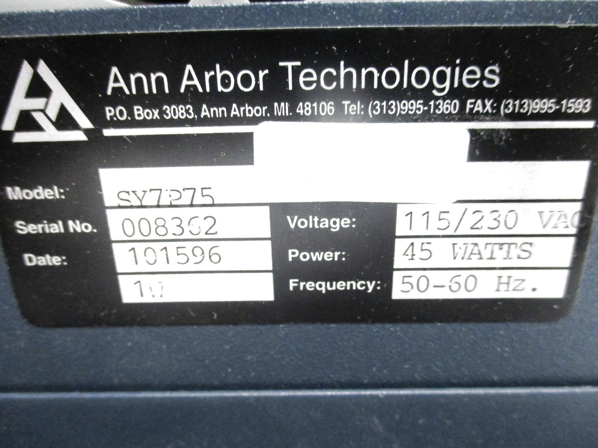 ANN ARBOR TECHNOLOGIES SY7P75 (AS PICTURED) NSNP