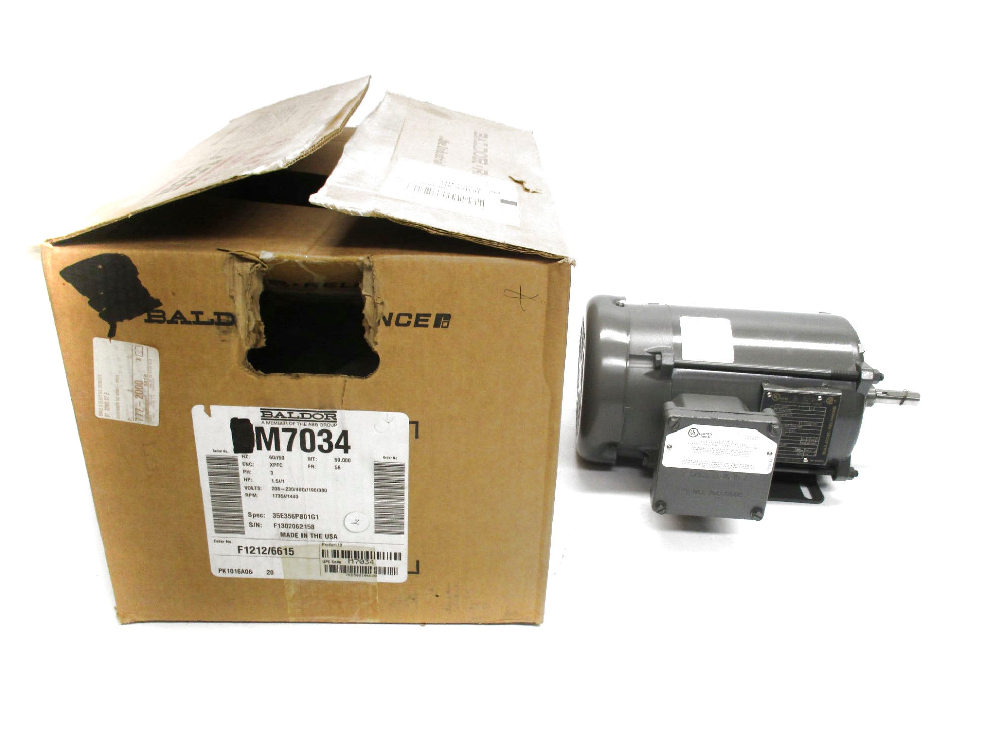 BALDOR M7034 35E356P801G1 460V 2.3A NSMP