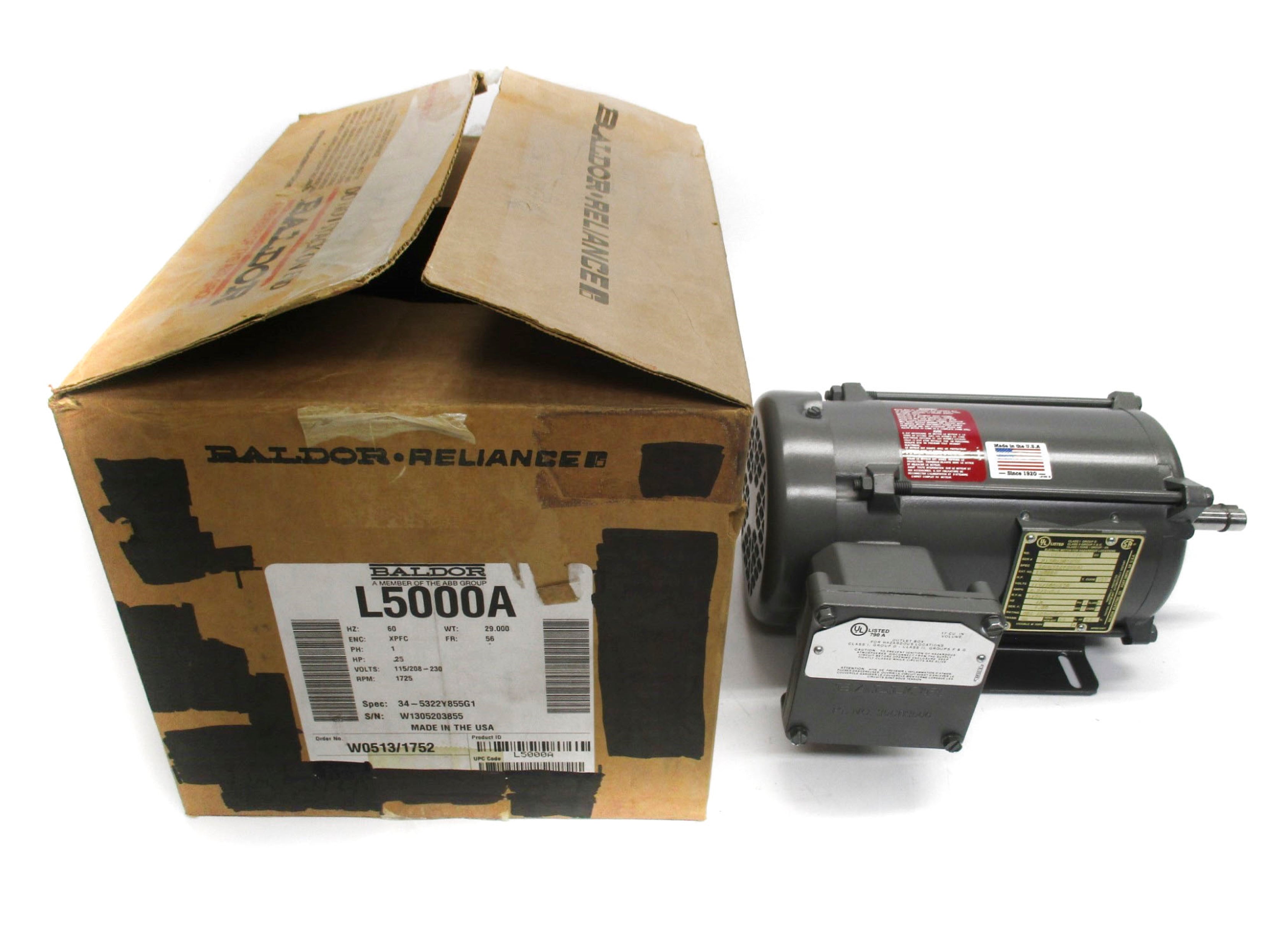 BALDOR L5000A 115/208-230V 4.2/2-2.1A NSMP
