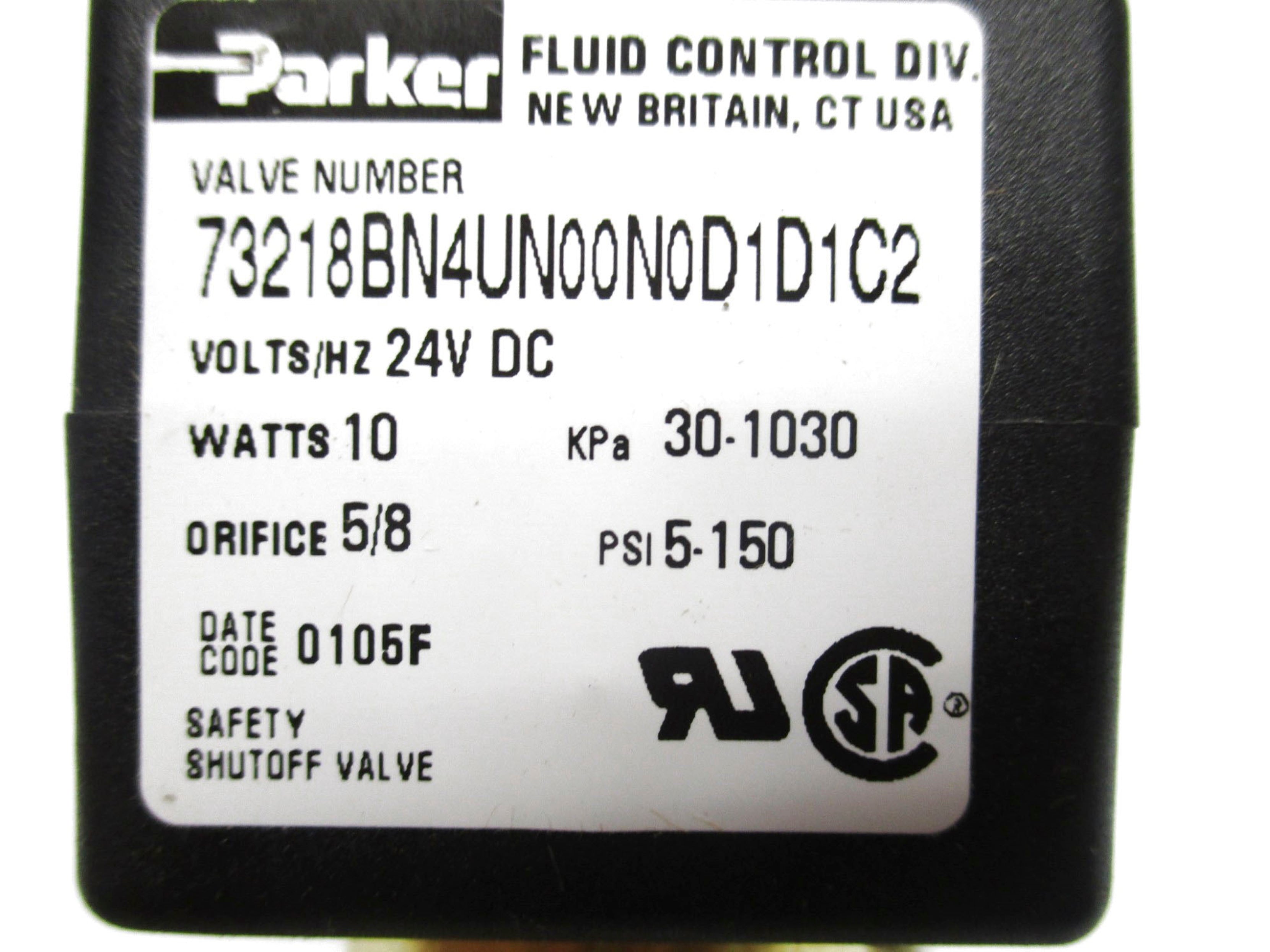 PARKER 73218BN4UN00N0D1D1C2 24VDC 5-150PSI 5/8" NSMP