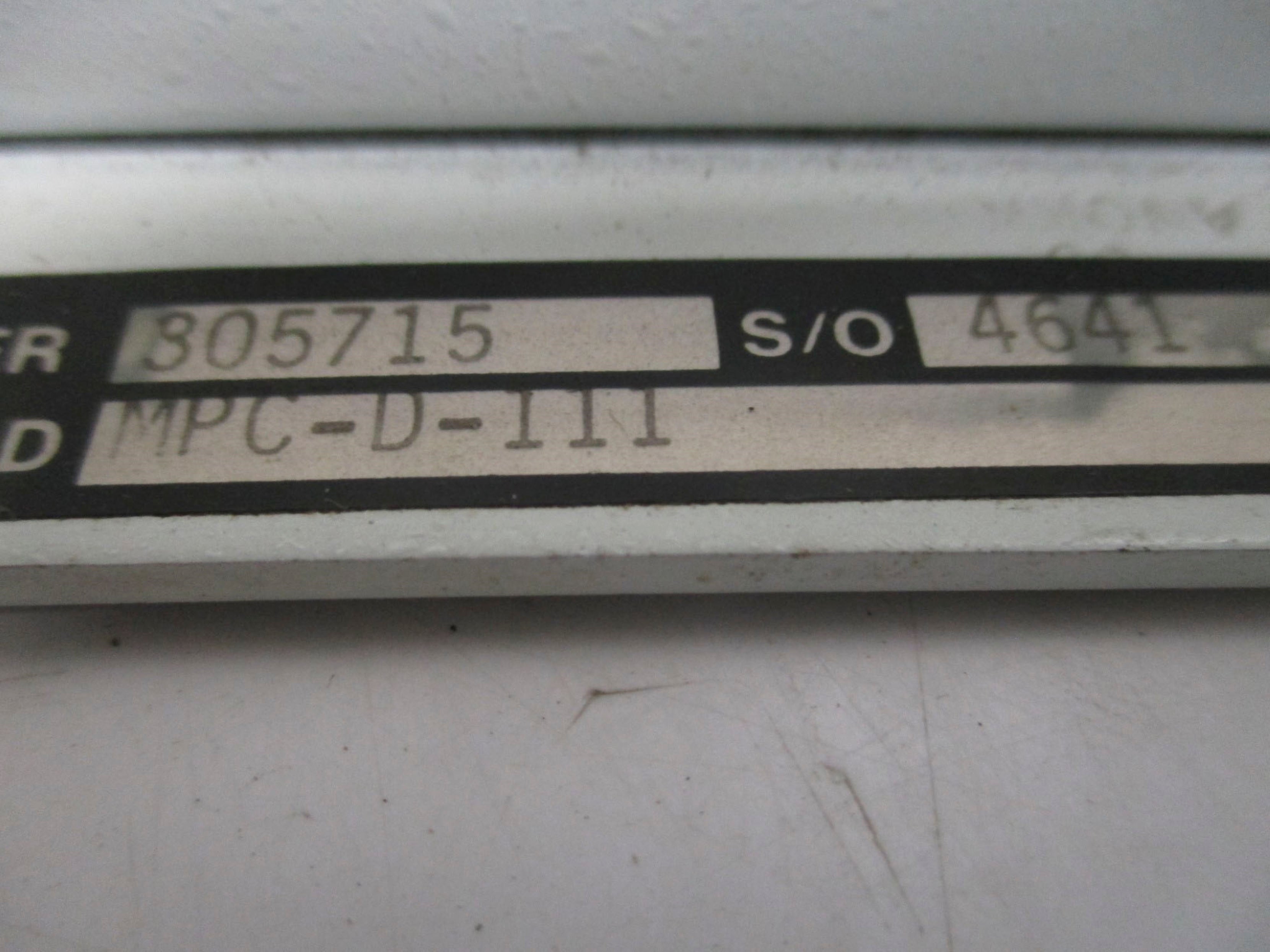 COHU MPC-D-111 S/O 4641 UNMP