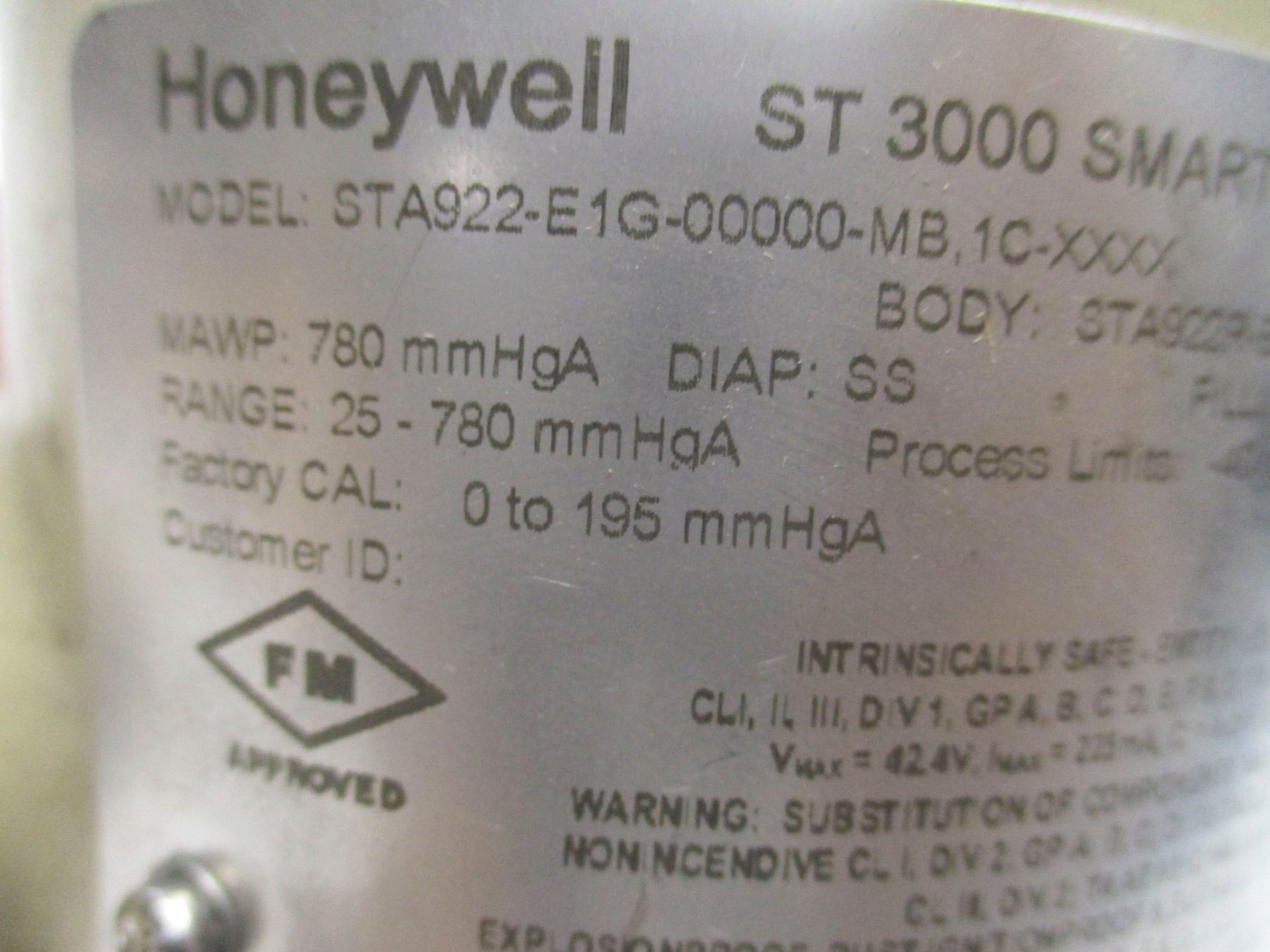 HONEYWELL STA922-E1G-00000-MB-1C-XXX UNMP