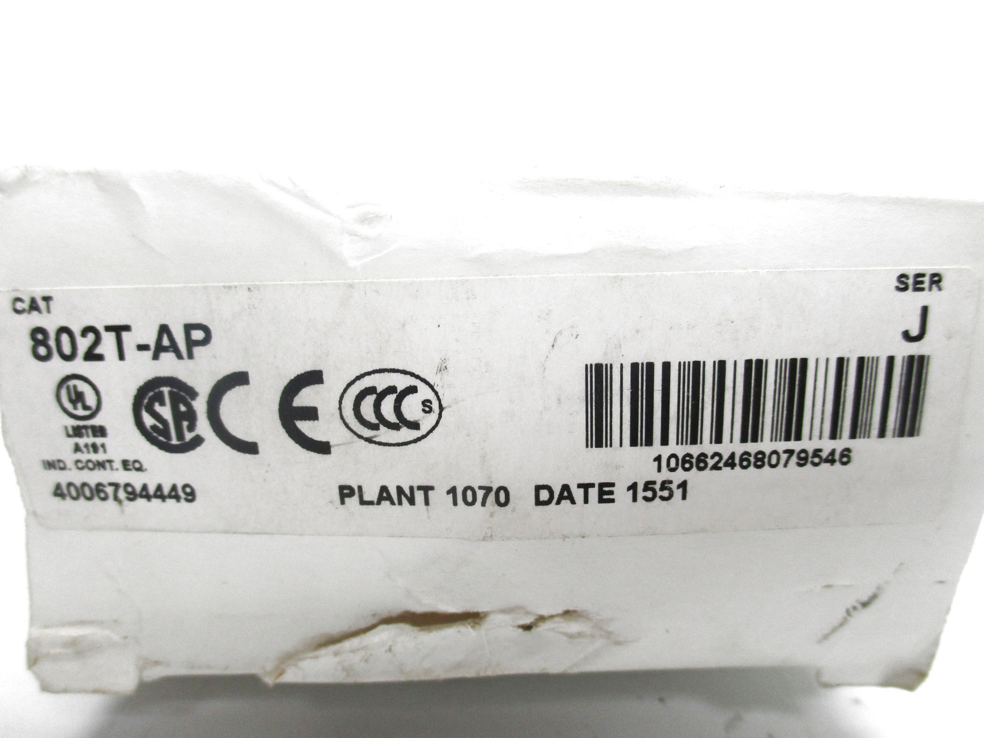 INDUSTRIAL SPARE PART 802T-AP SER. J 600VAC 60A (AS PICTURED) (WH) NSMP