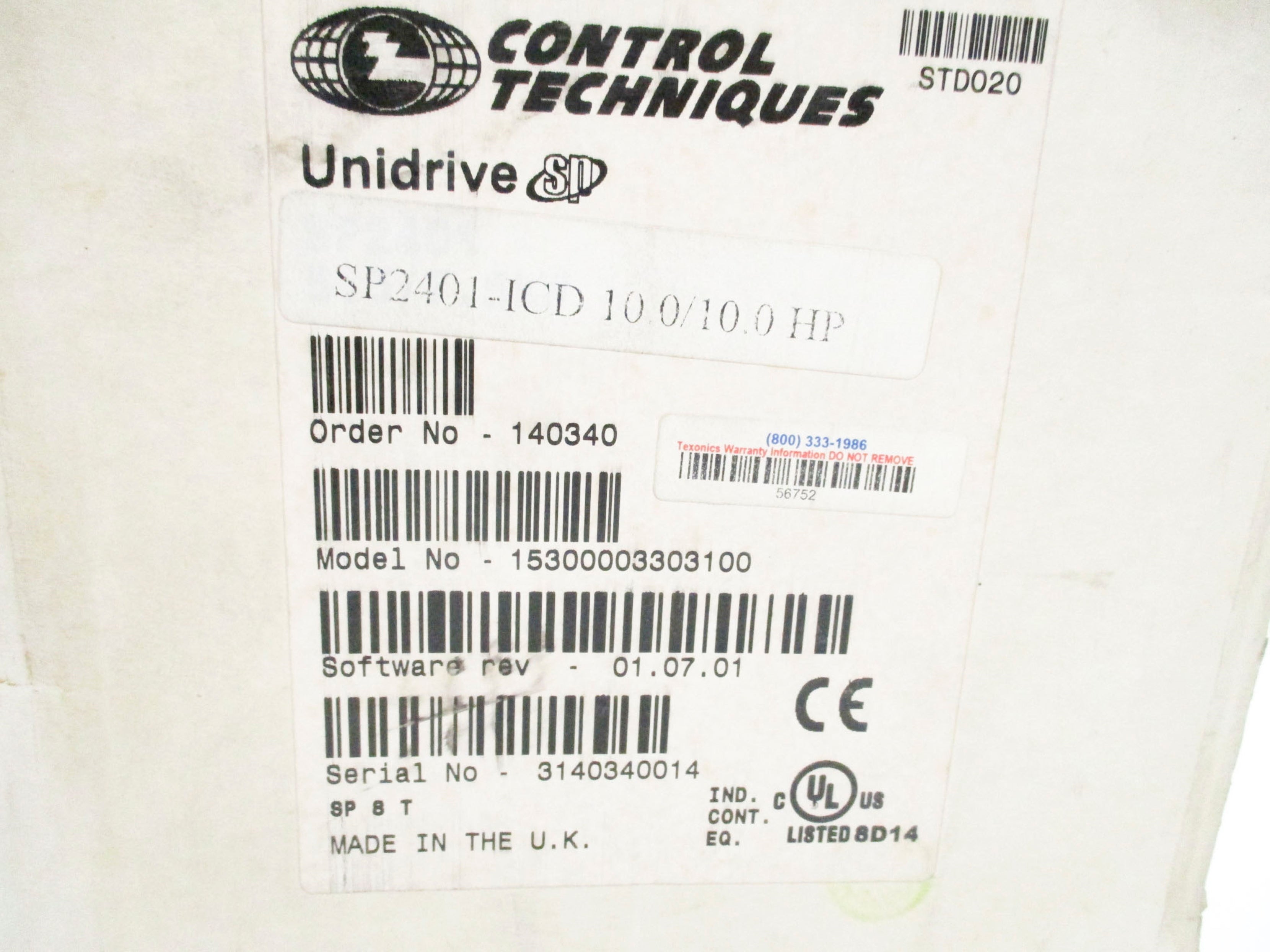 CONTROL TECHNIQUES SP2401 NSMP