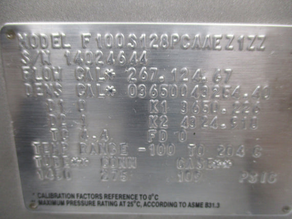MICROMOTION F100S128PCAAEZ1ZZ NSNP