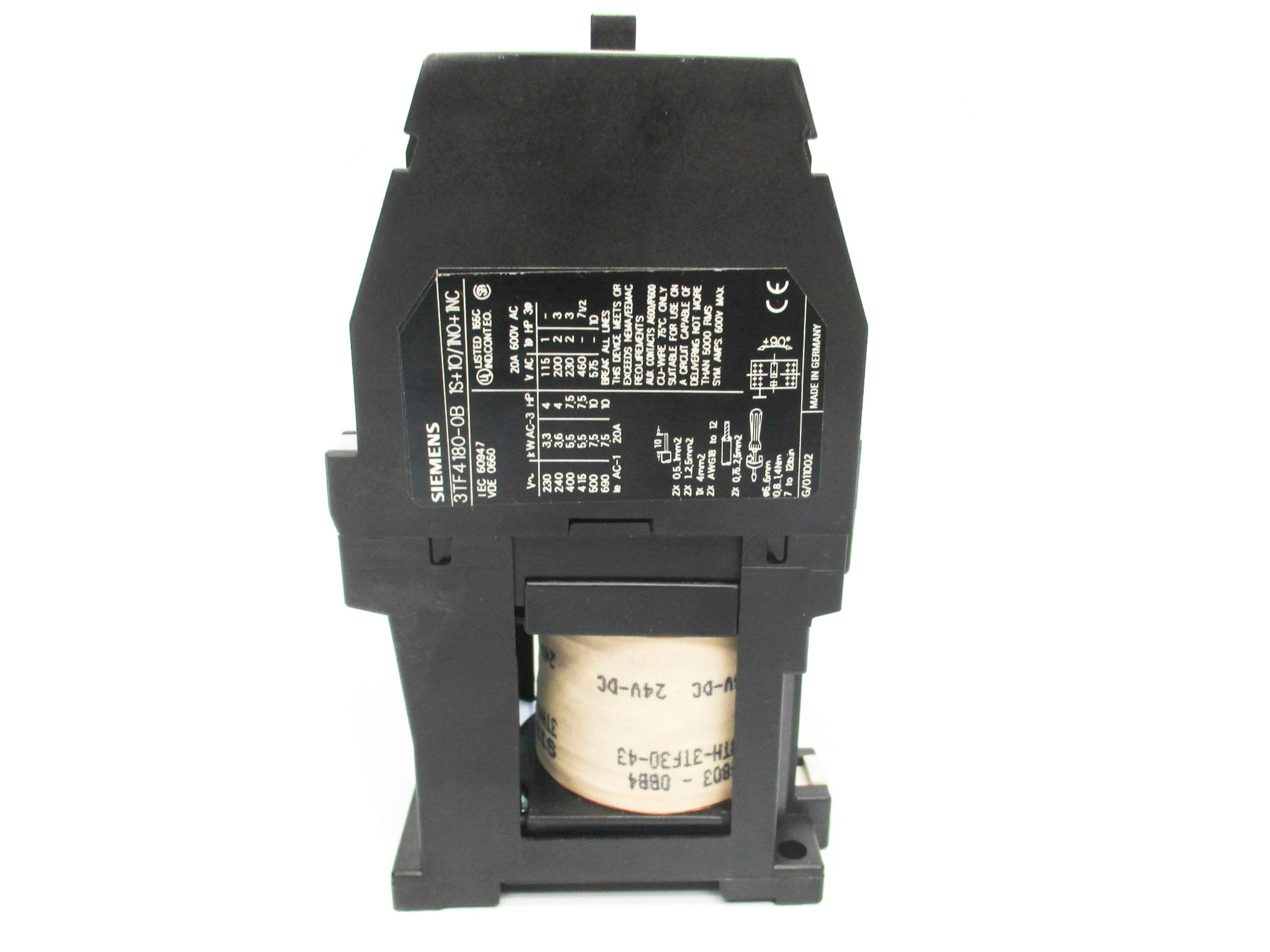 SIEMENS 3TF4180-0B 24V UNMP