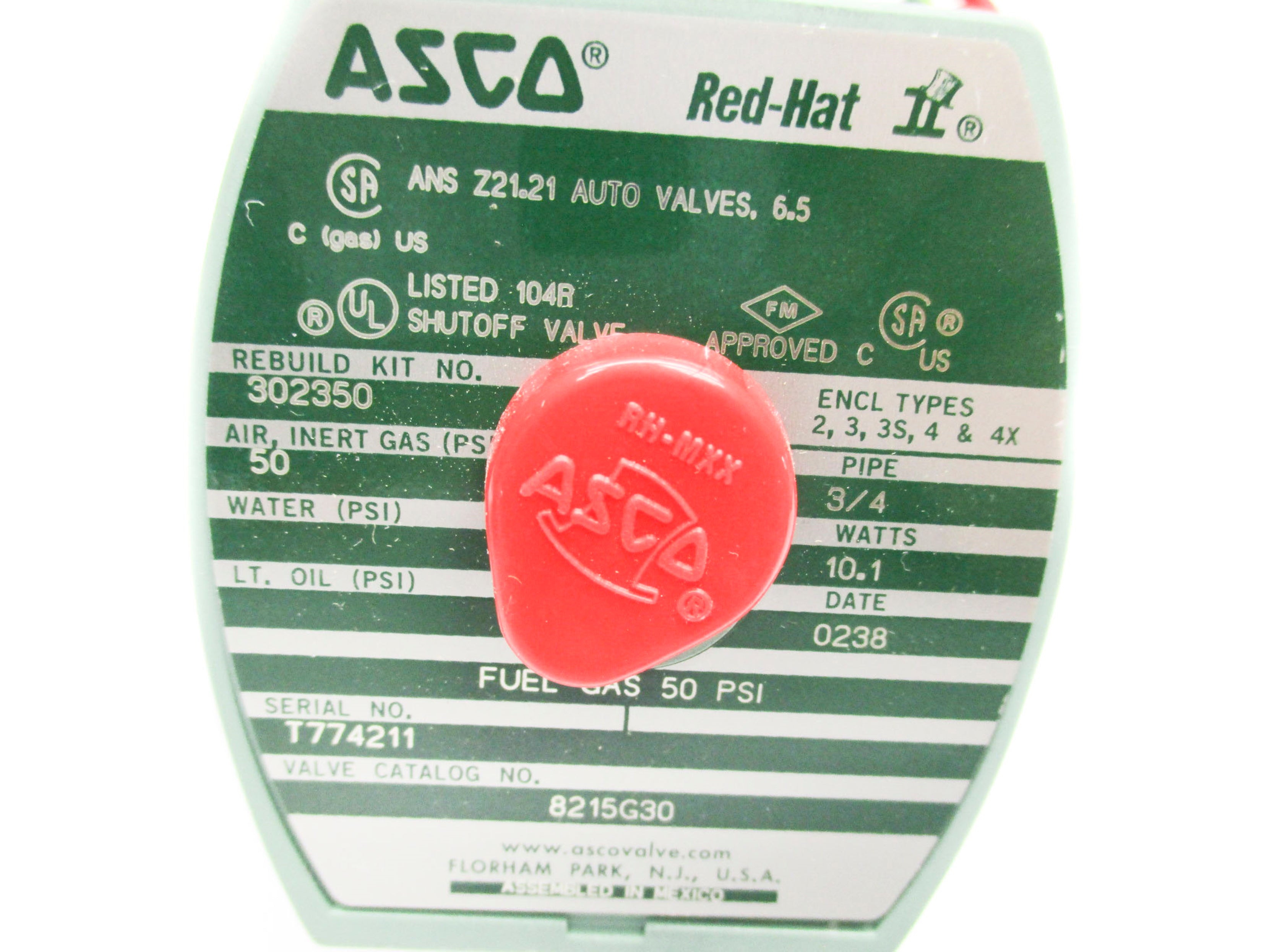 ASCO 8215G30 50PSI 110/120V NSMP