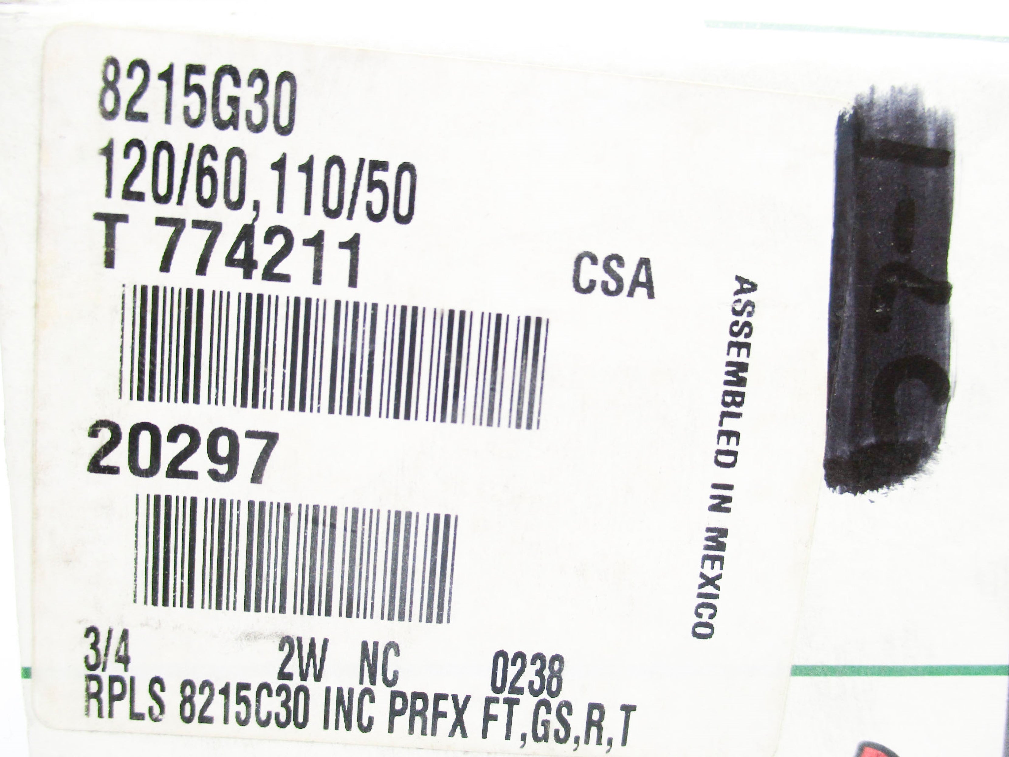 ASCO 8215G30 50PSI 110/120V NSMP