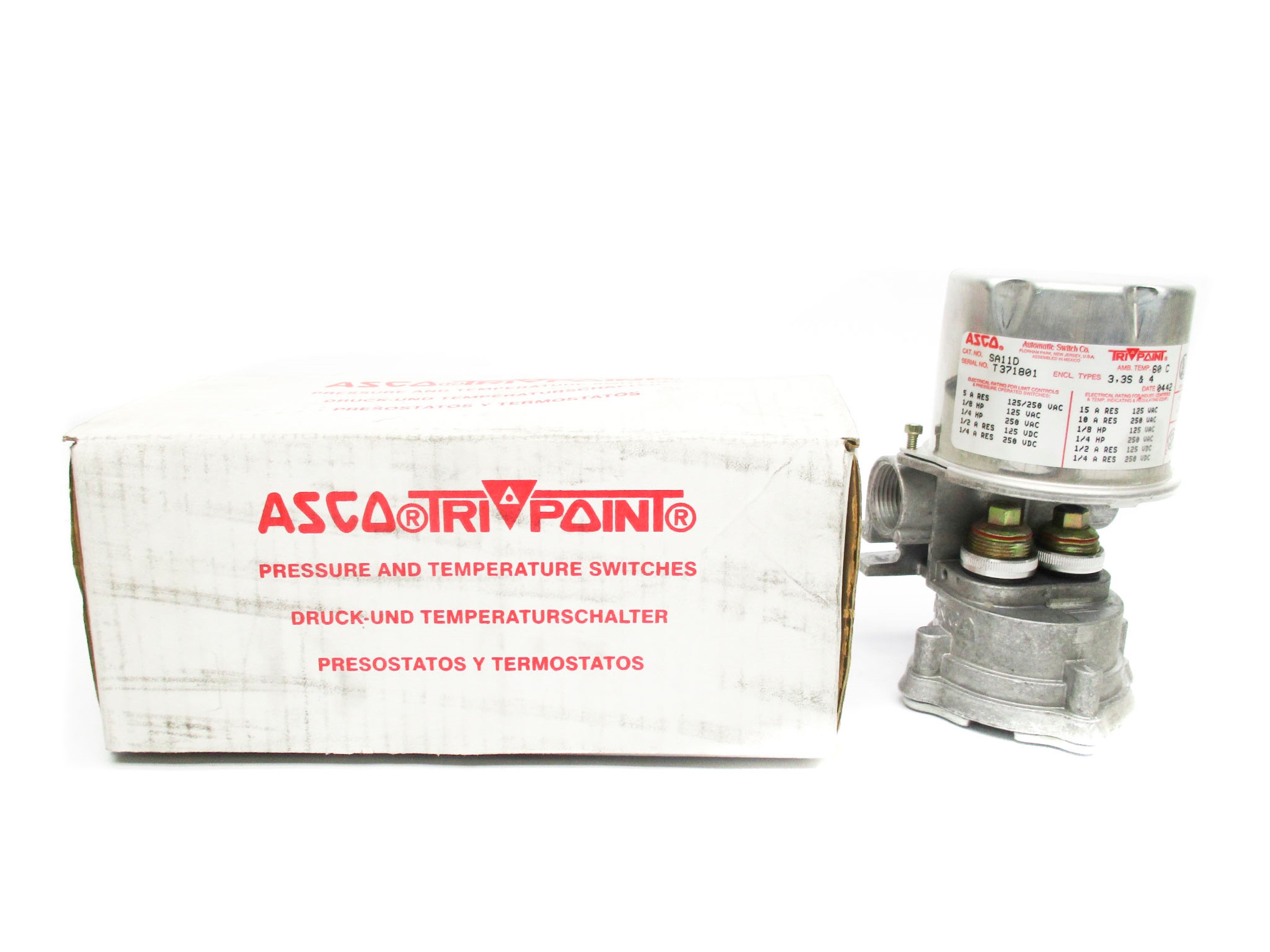 ASCO SA11D 125/250VAC 15A NSMP
