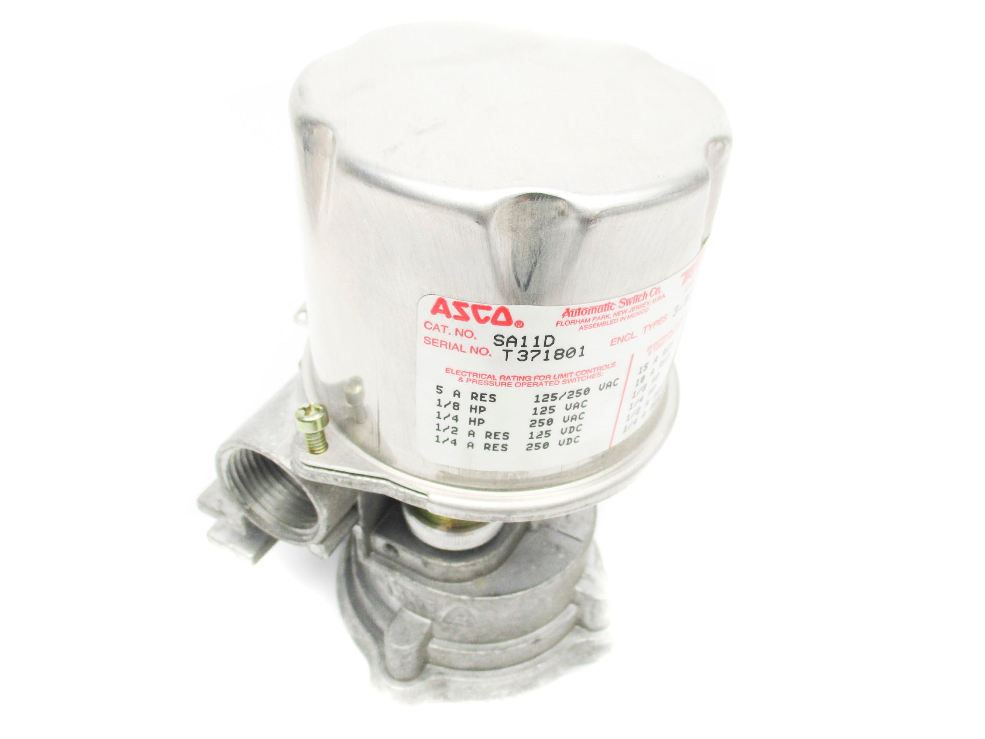 ASCO SA11D 125/250VAC 15A NSMP