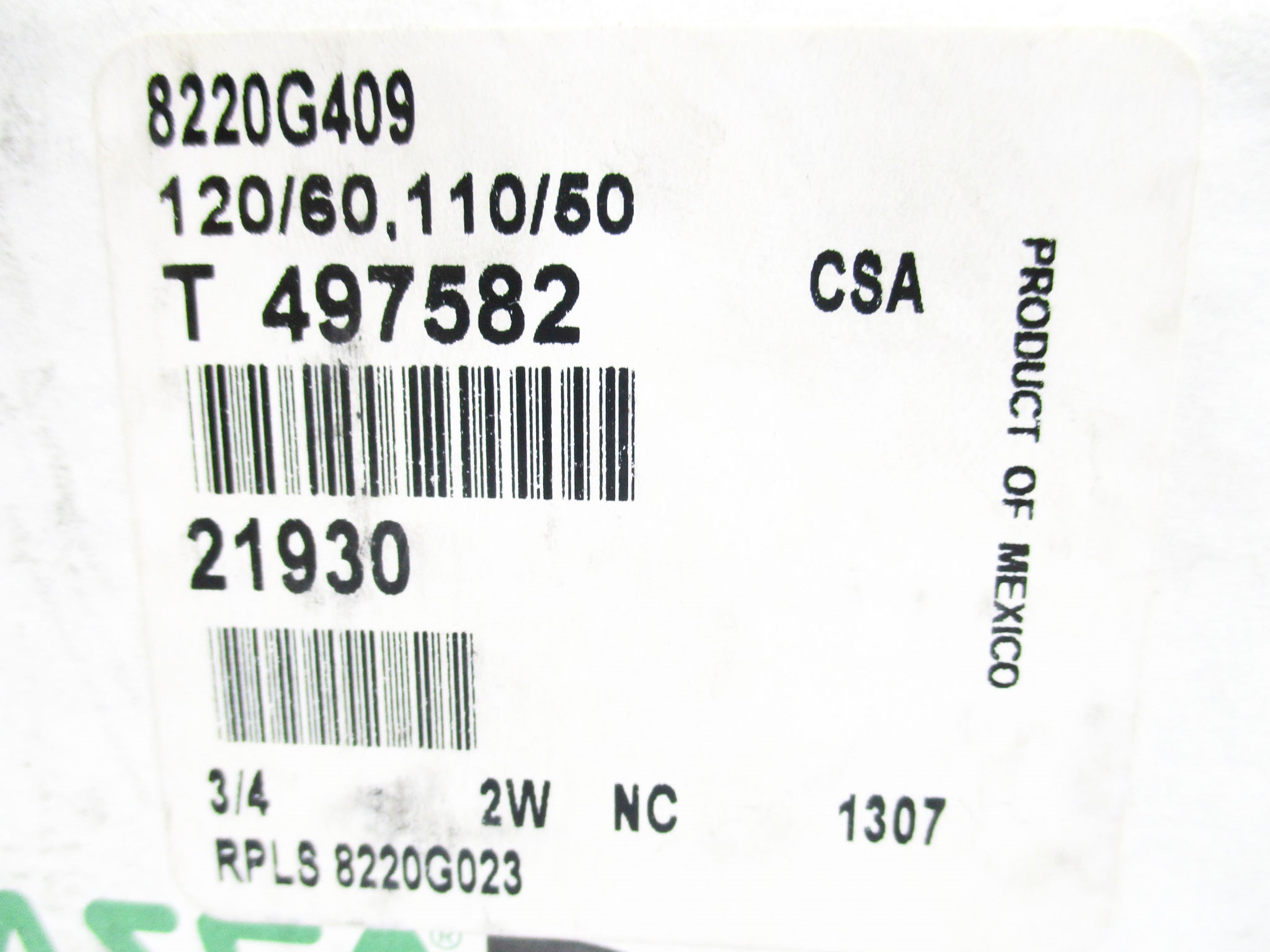 ASCO 8220G409 110/120V 5-150PSI 3/4" NSMP