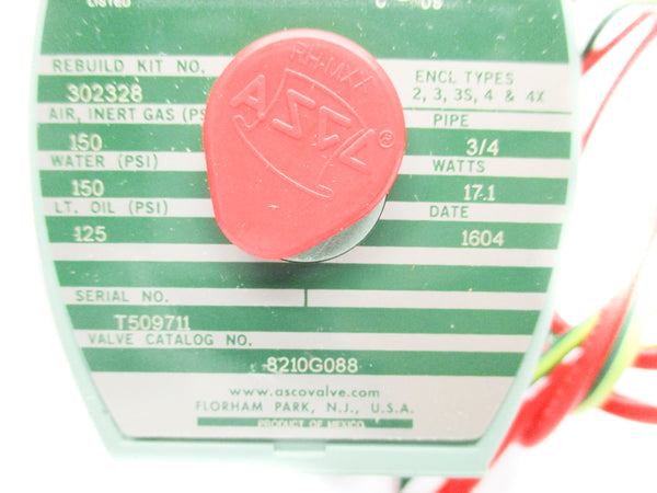 ASCO 8210G088 110/120V 125-150PSI 3/4" NSMP
