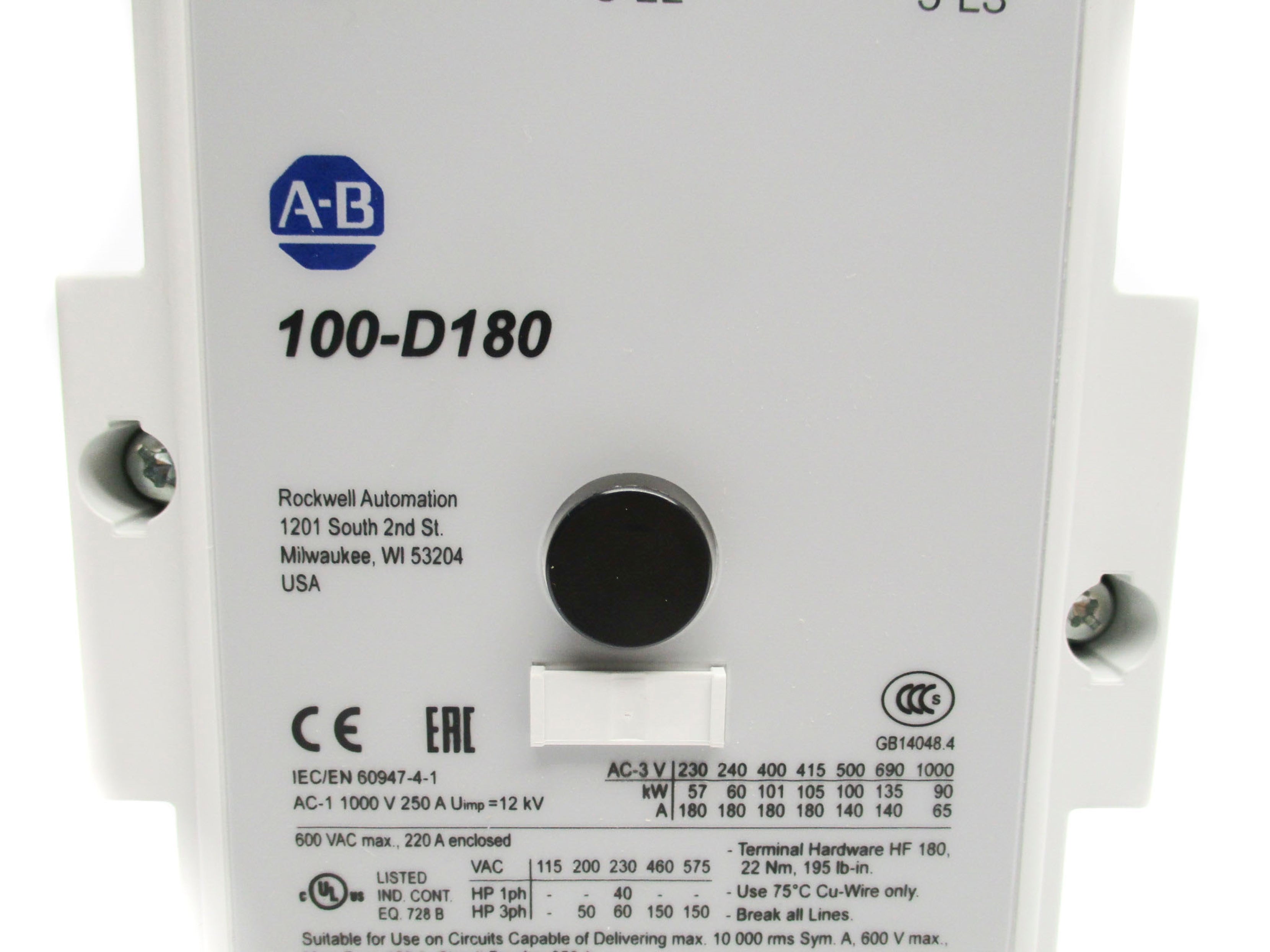 INDUSTRIAL SPARE PART 100-D180D11 SER. B 110/120V 220A (BR/WH) NSMP