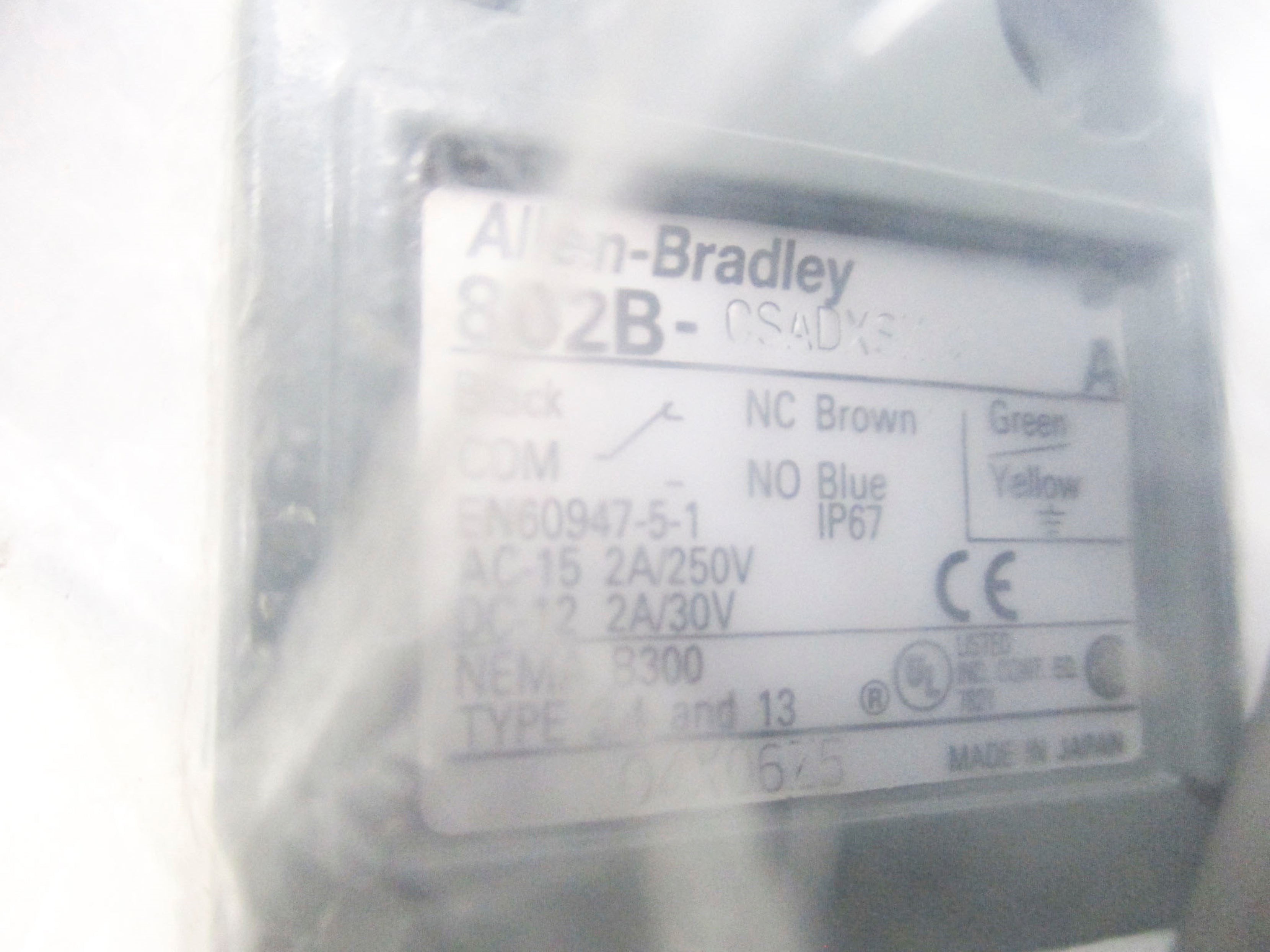 INDUSTRIAL SPARE PART 802B-CSADXSXC3 SER. A NSMP