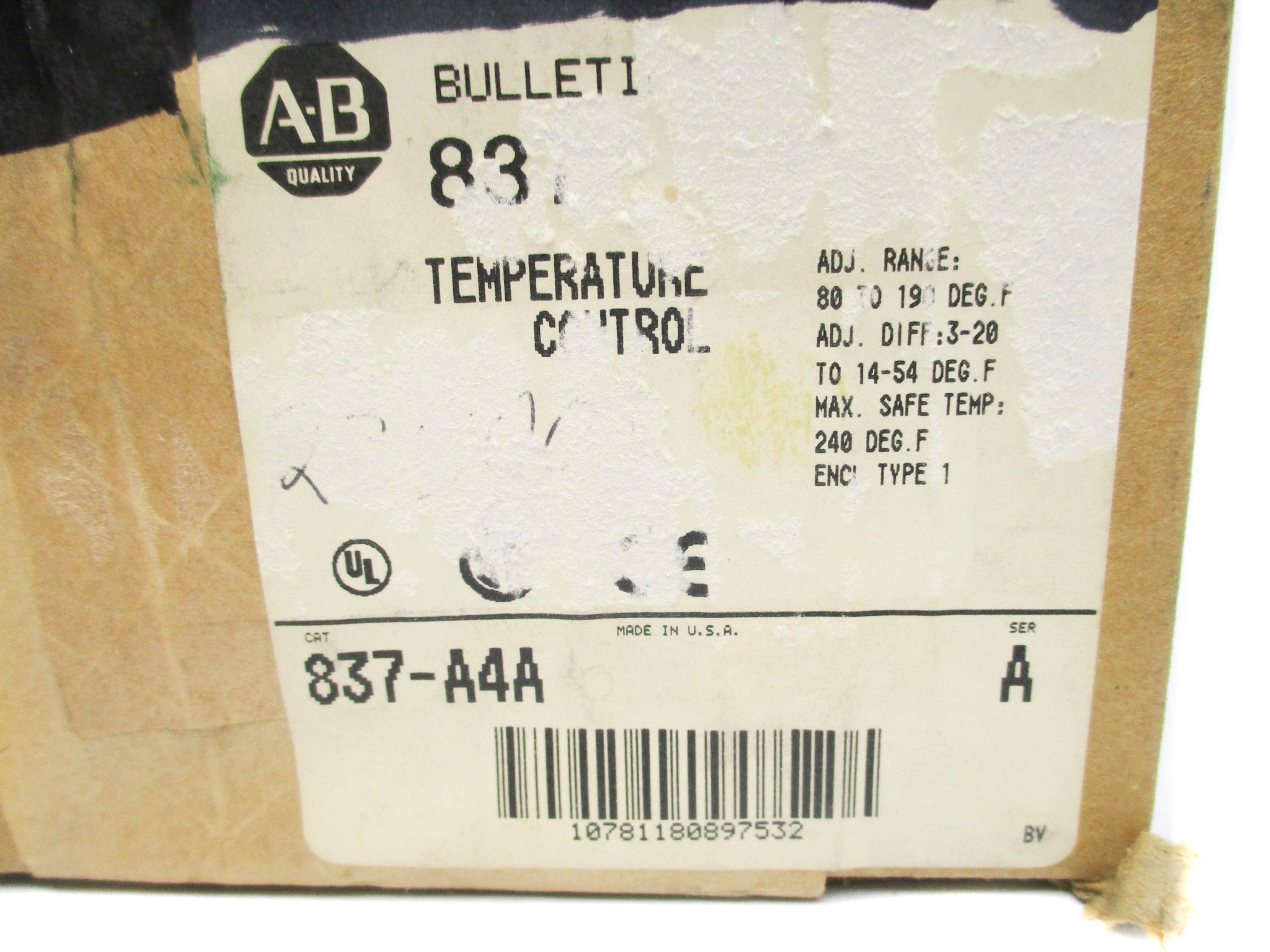 INDUSTRIAL SPARE PART 837-A4A SER. A 24-600VAC (BR/WH) NSMP