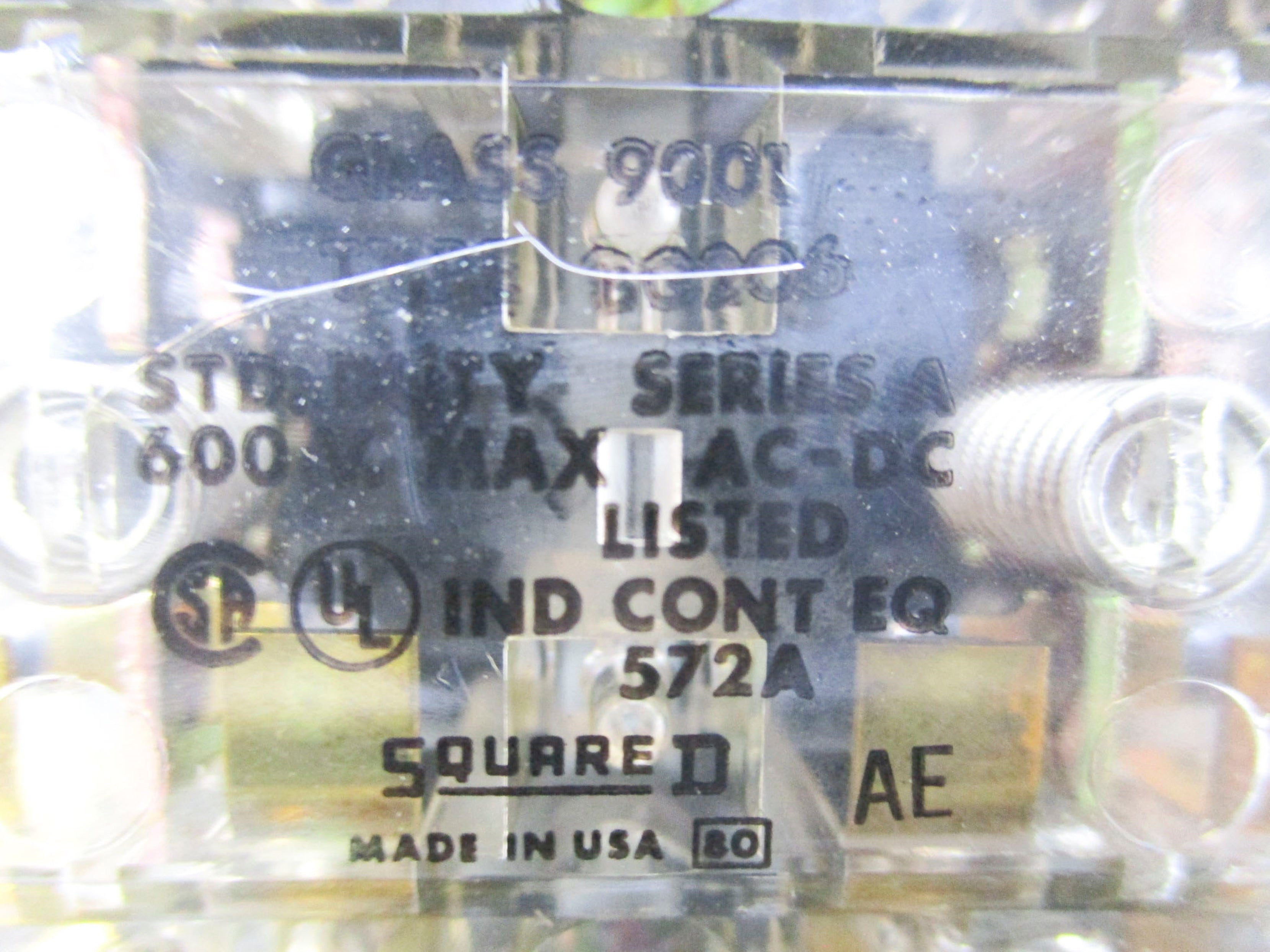 SQUARE D 9001BG206 SER. A 600VAC-DC NSNP