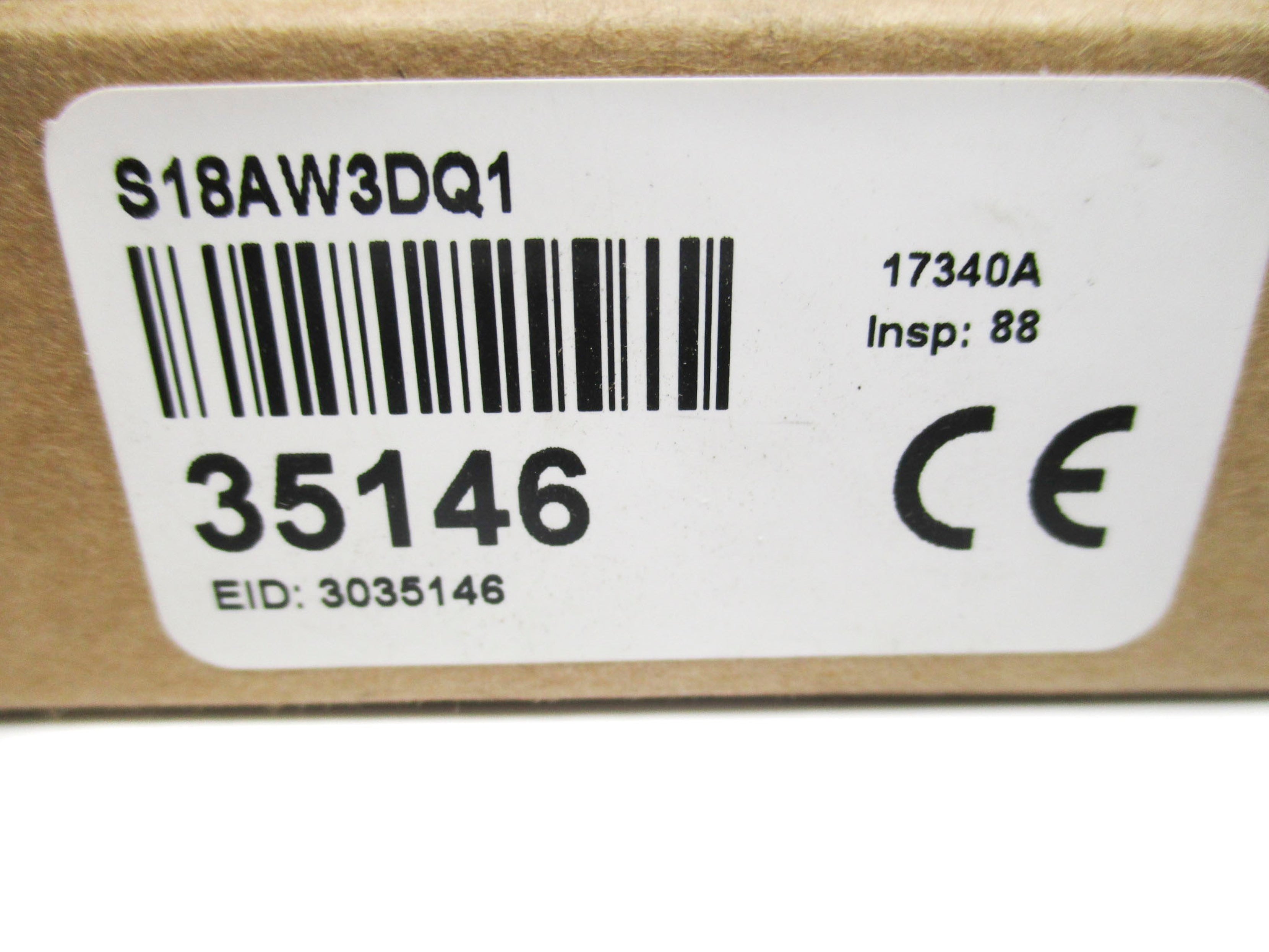BANNER ENGINEERING S18AW3DQ1 35146 20-250VAC NSMP