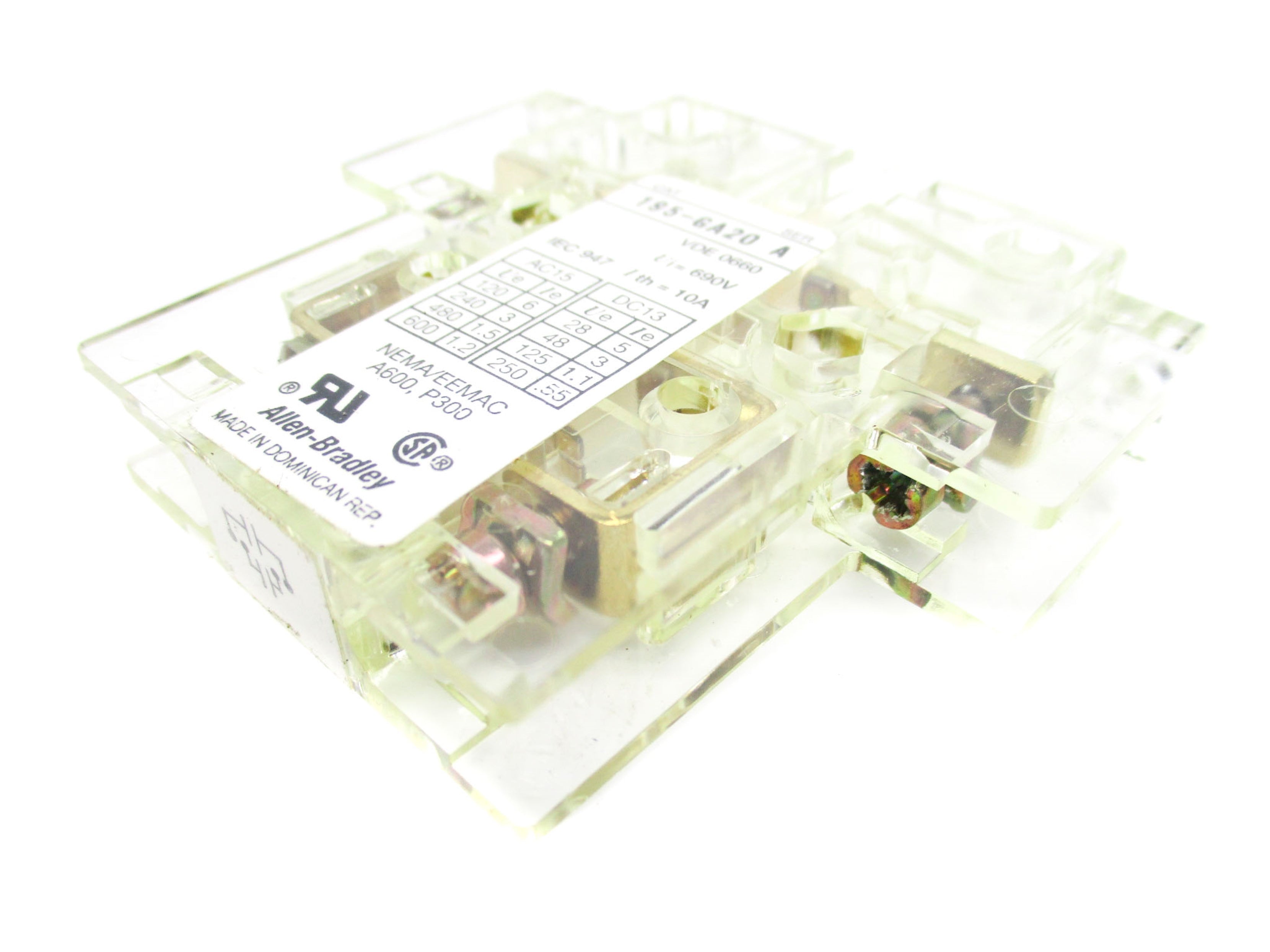 ALLEN BRADLEY 195-GA20 SER. A 600VAC 1.2A (WH) NSMP