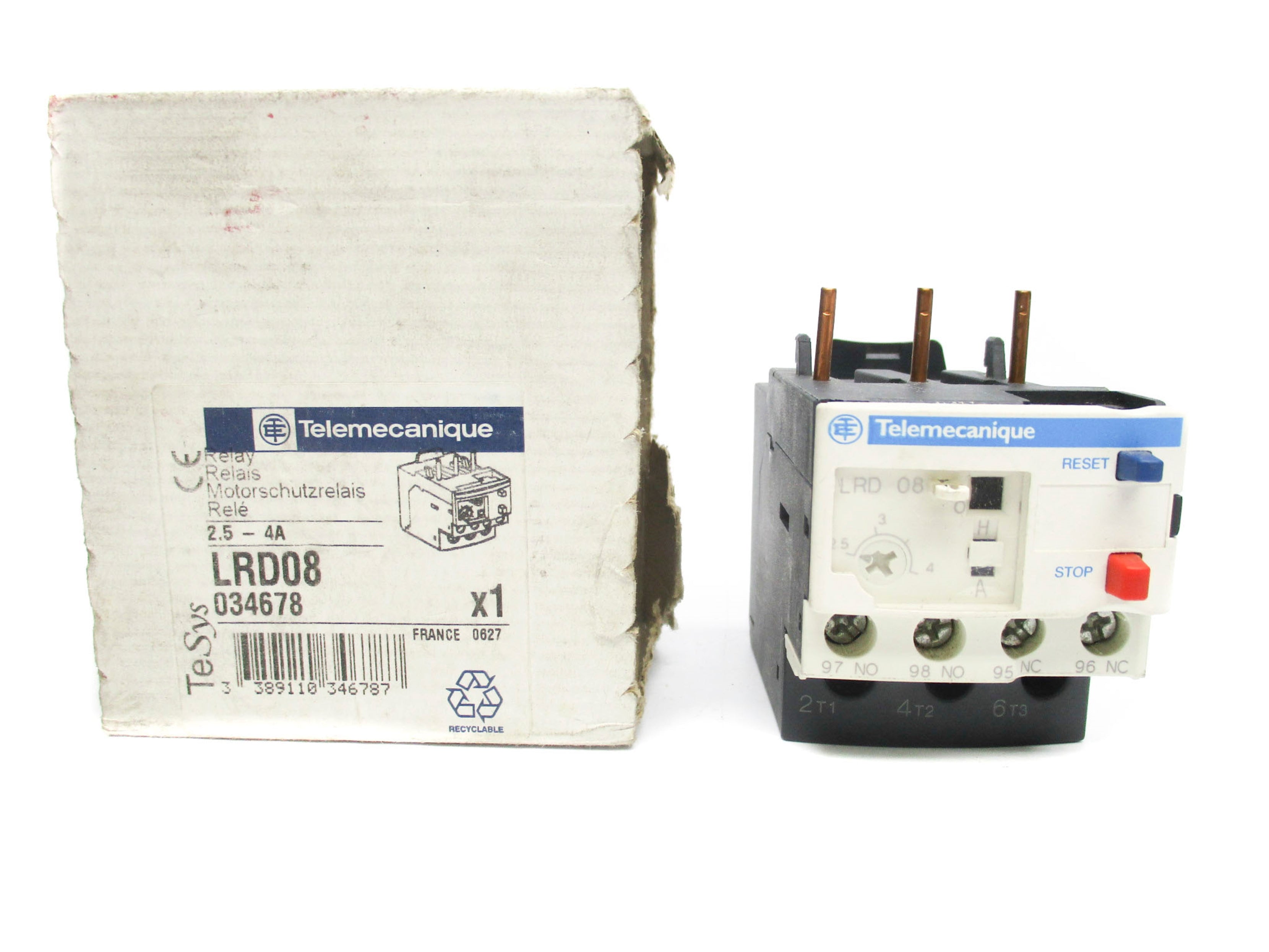 TELEMECANIQUE LRD08 600VAC 2.5-4A NSMP