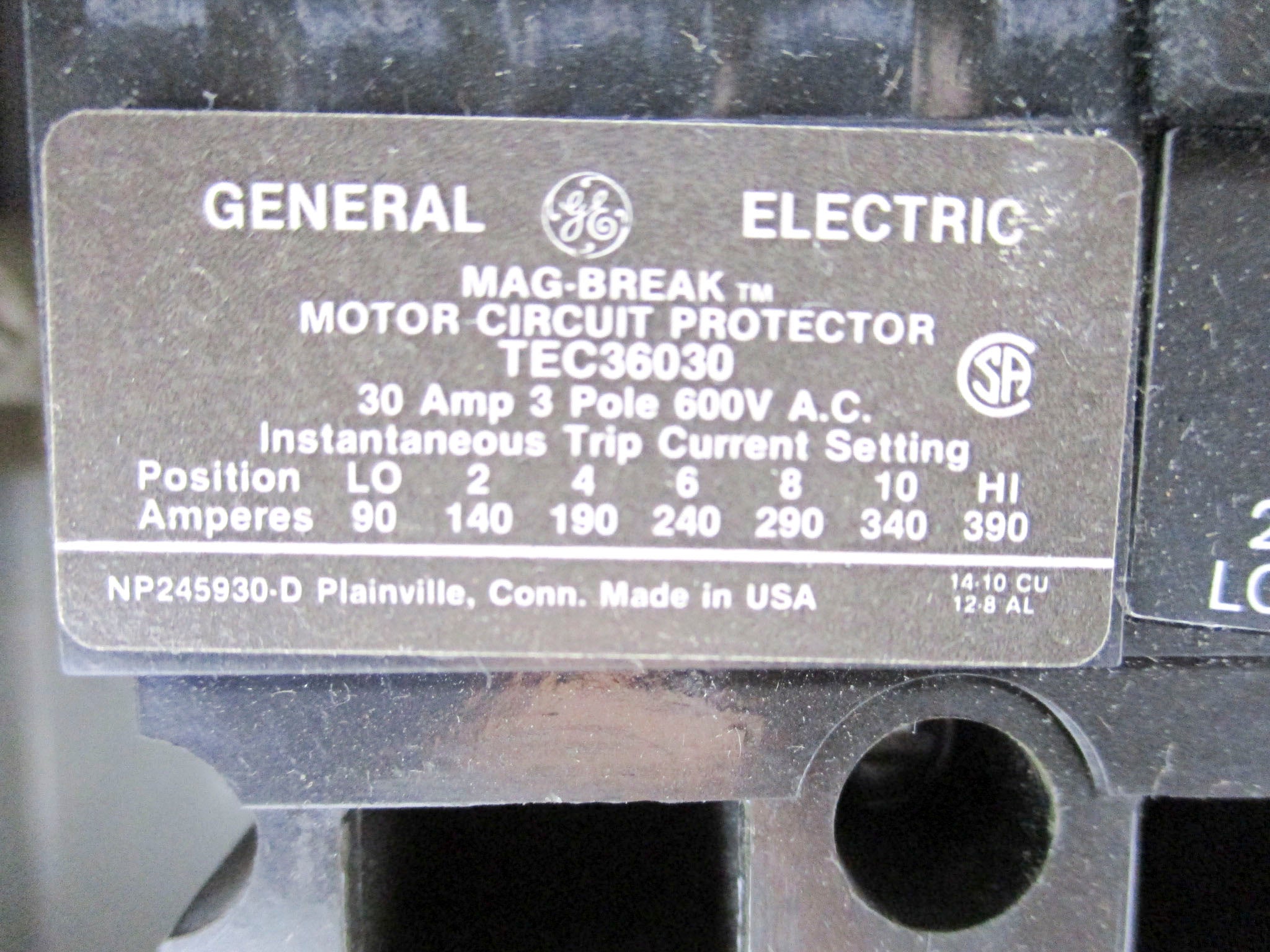 GENERAL ELECTRIC SB47ED4G UNMP