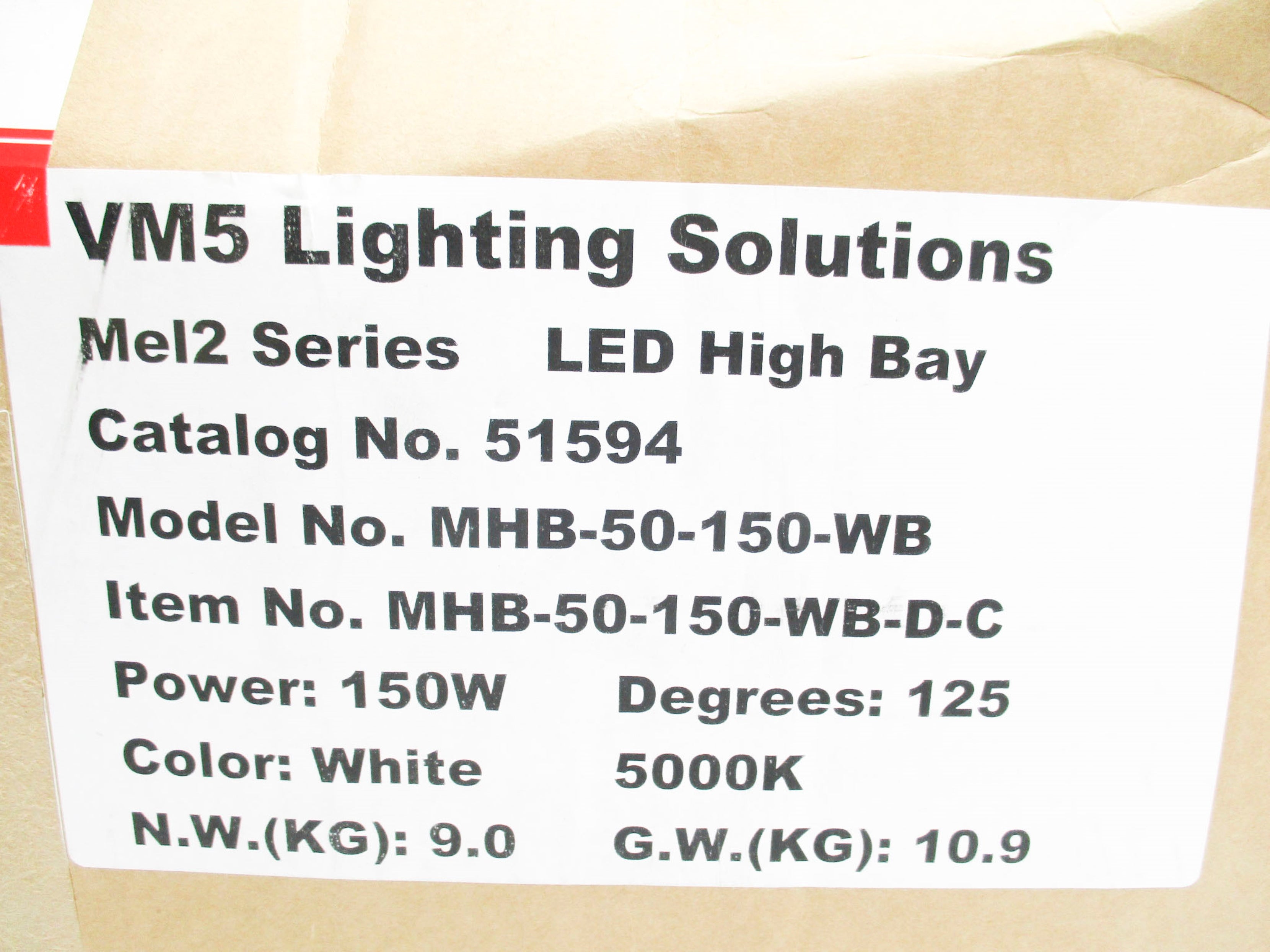 VM5 LIGHTING SOLUTIONS MHB-50-150-WB 51594 100-277VAC 1.5A NSMP