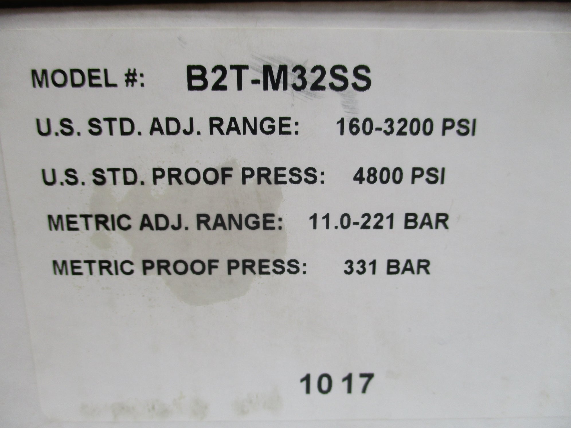 BARKSDALE B2T-M32SS NSMP
