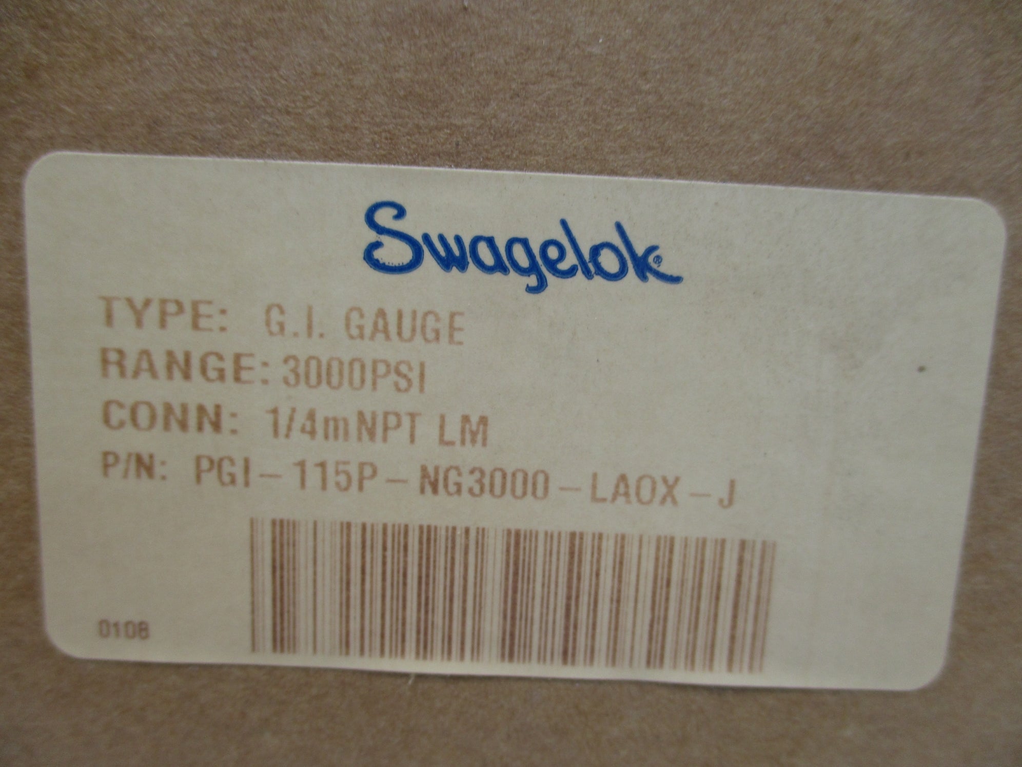SWAGELOCK PGI-115P-NG3000-LAOX-J 3000PSI NSMP