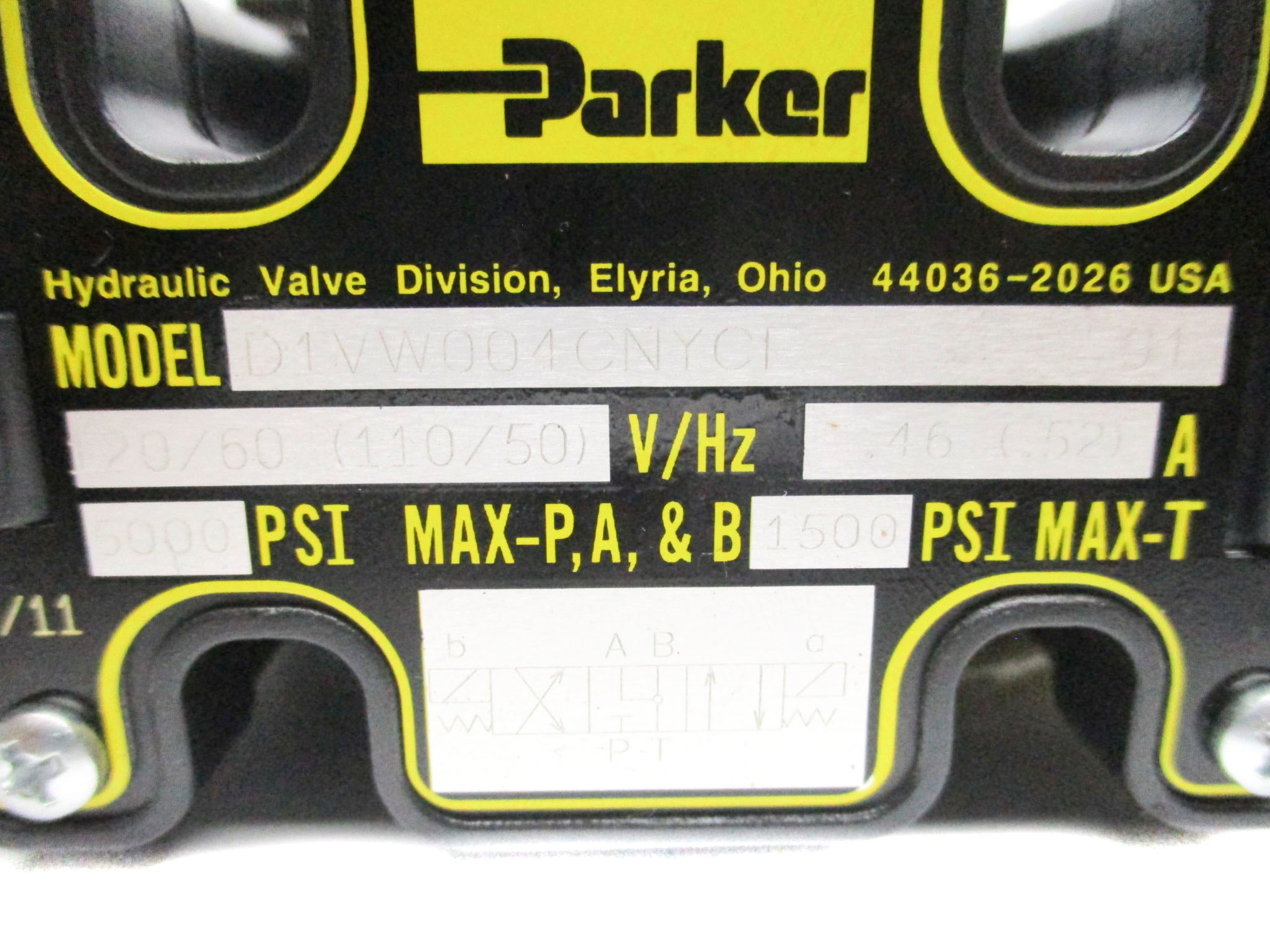 PARKER D31VW011C4NYCF91 110/120V 5000PSI NSNP