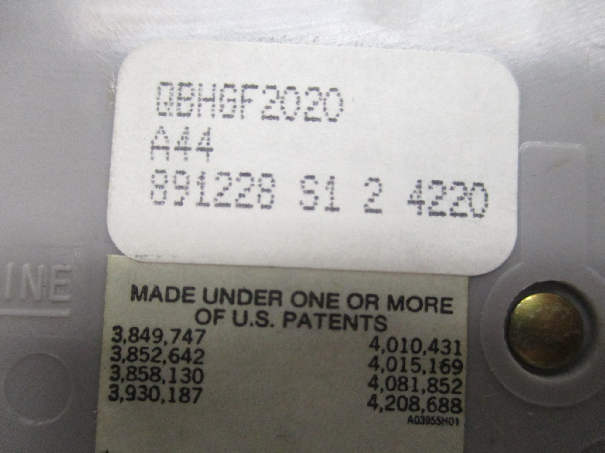 WESTINGHOUSE QBHGF2020 20A UNMP