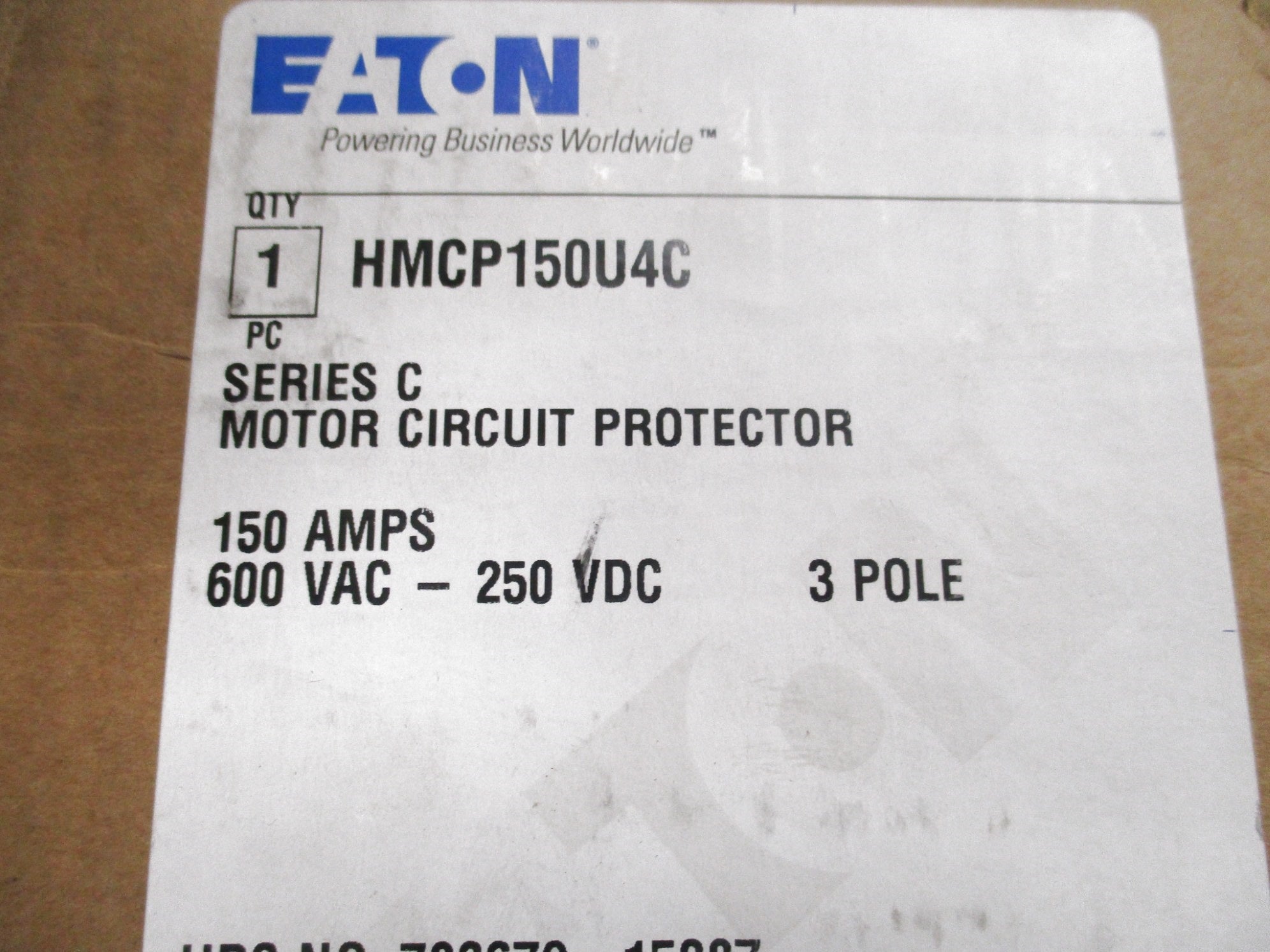 EATON HMCP150U4C SER. C 600VAC 150A NSMP