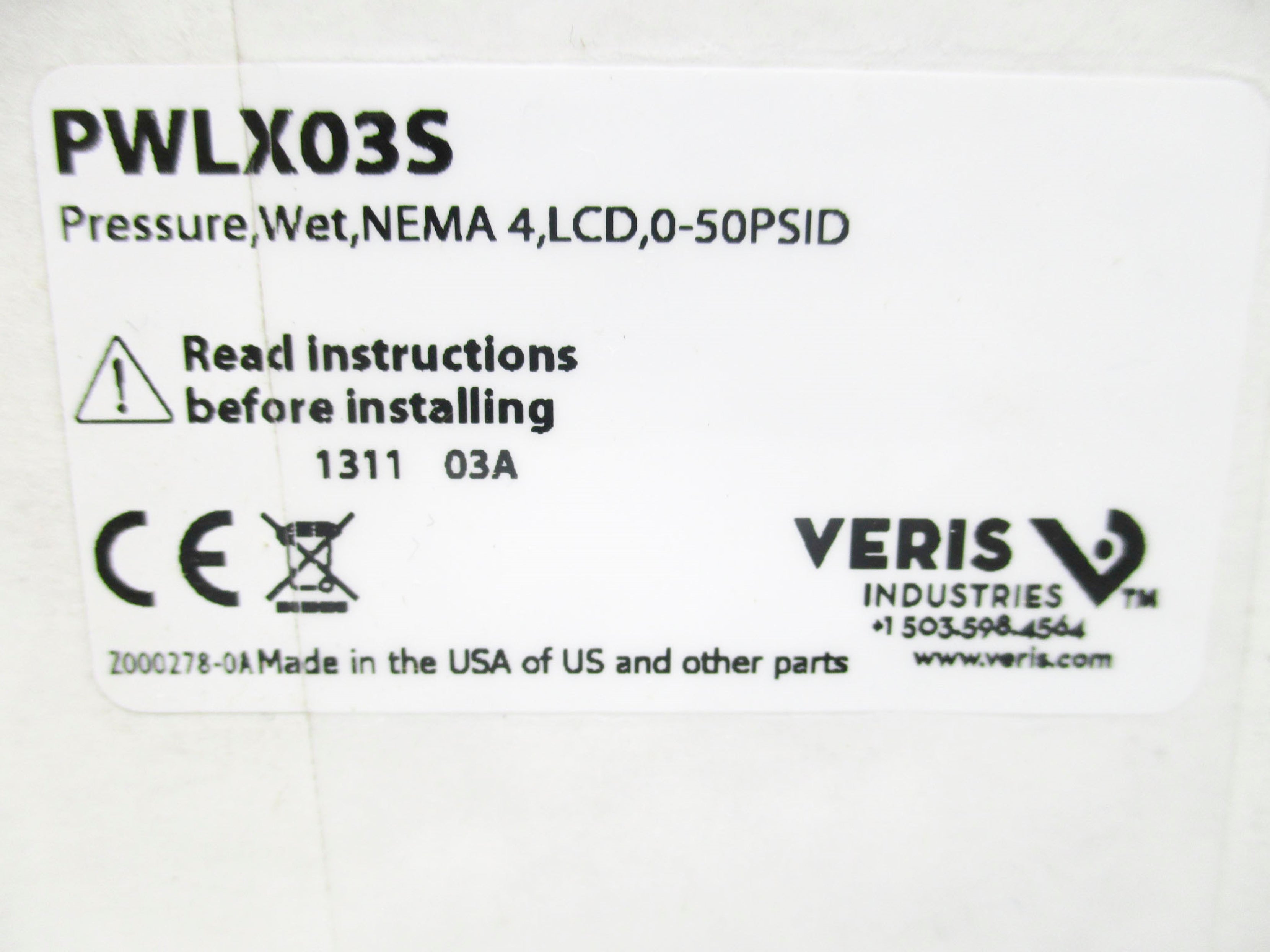 VERIS INDUSTRIES PWLX03S NSMP