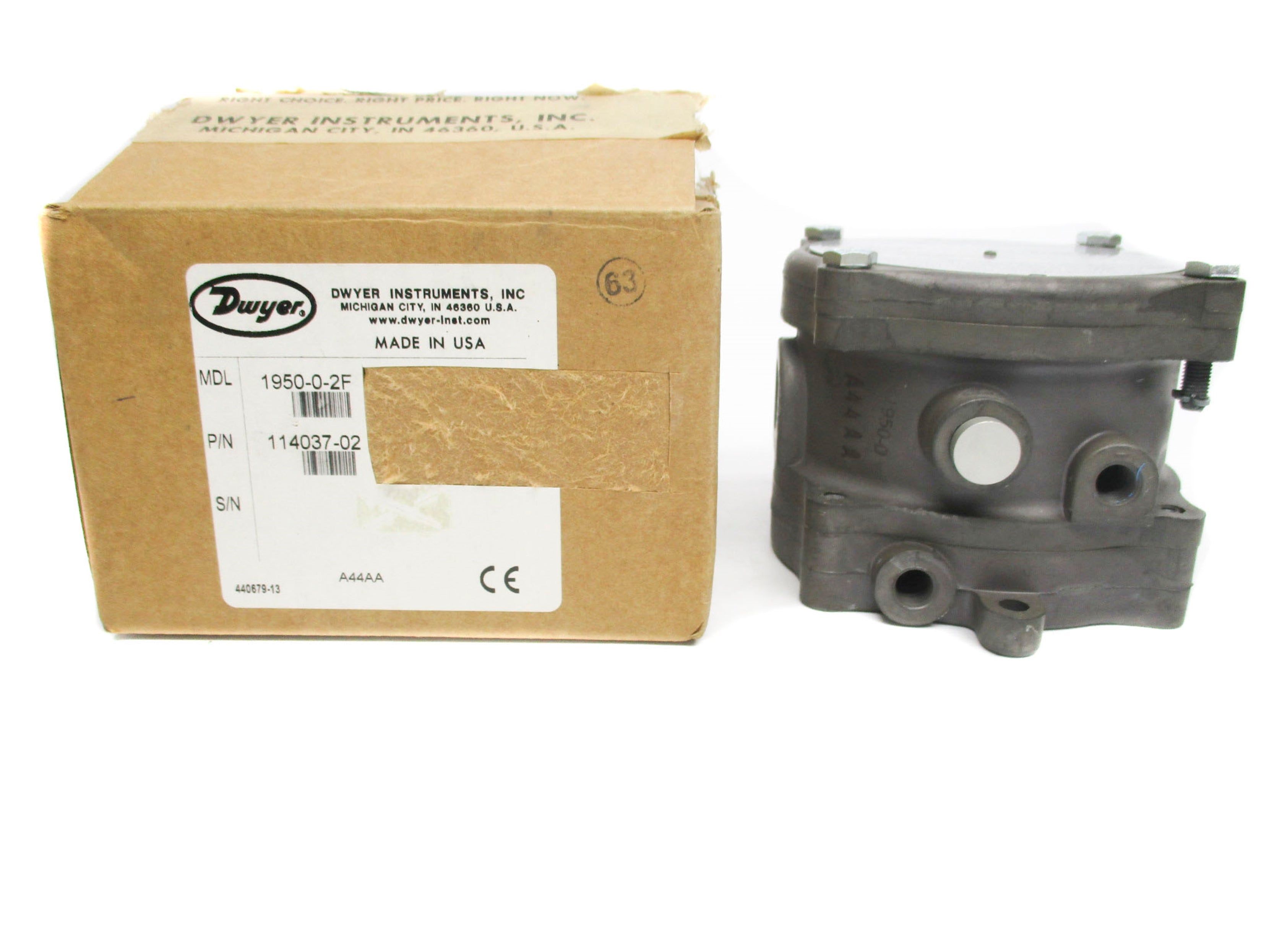 DWYER 1950-0-2F 480VAC 15A 10PSI NSMP