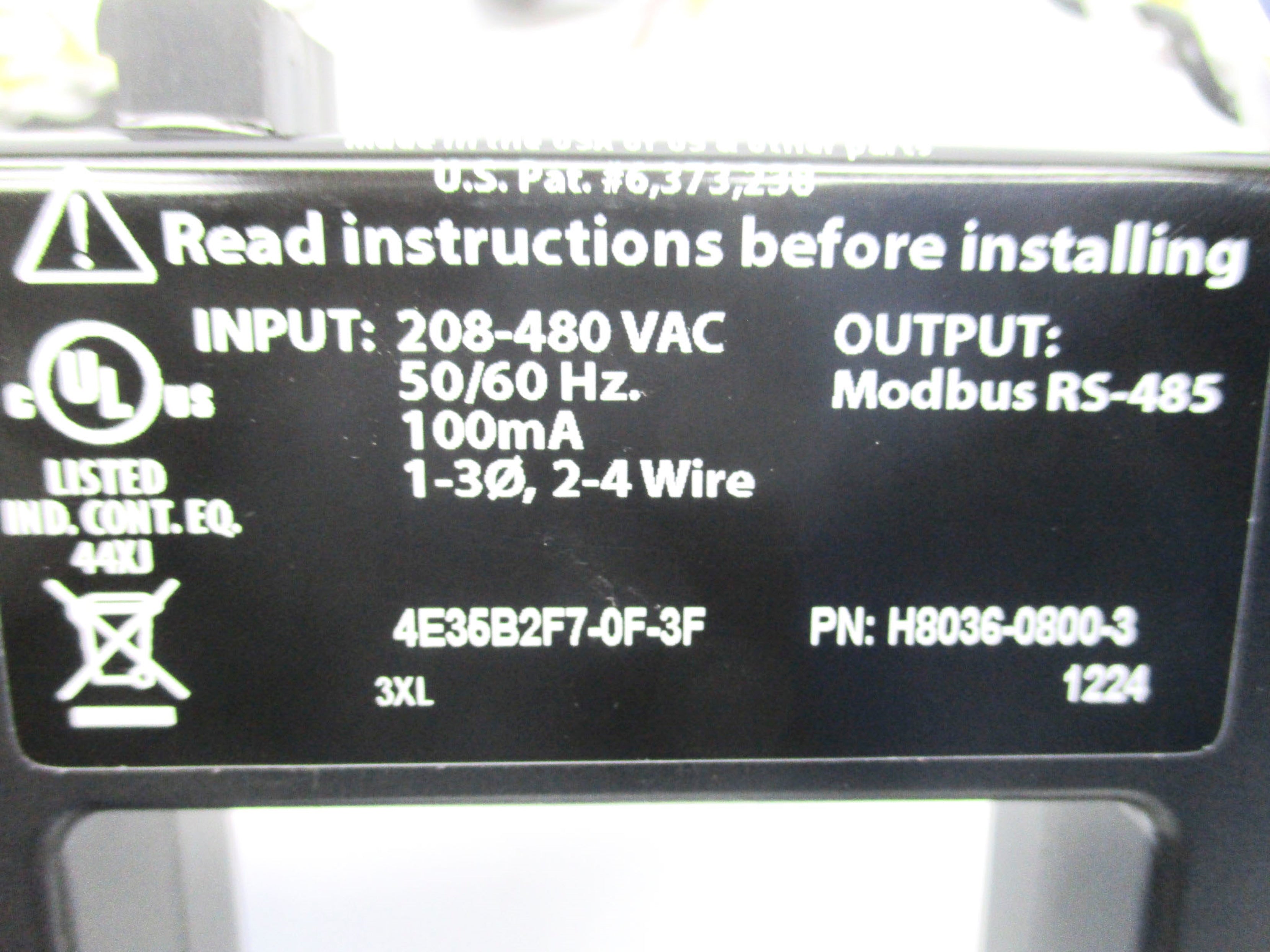 VERIS INDUSTRIES H8036-0800-3 NSMP