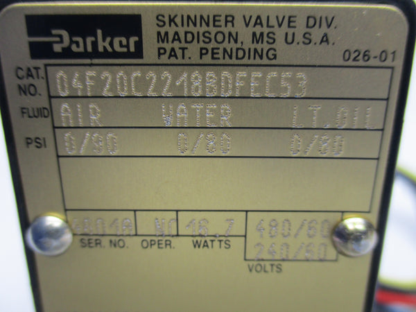 PARKER 04F20C2218BDFEC53 240/480V 80-90PSI NSMP