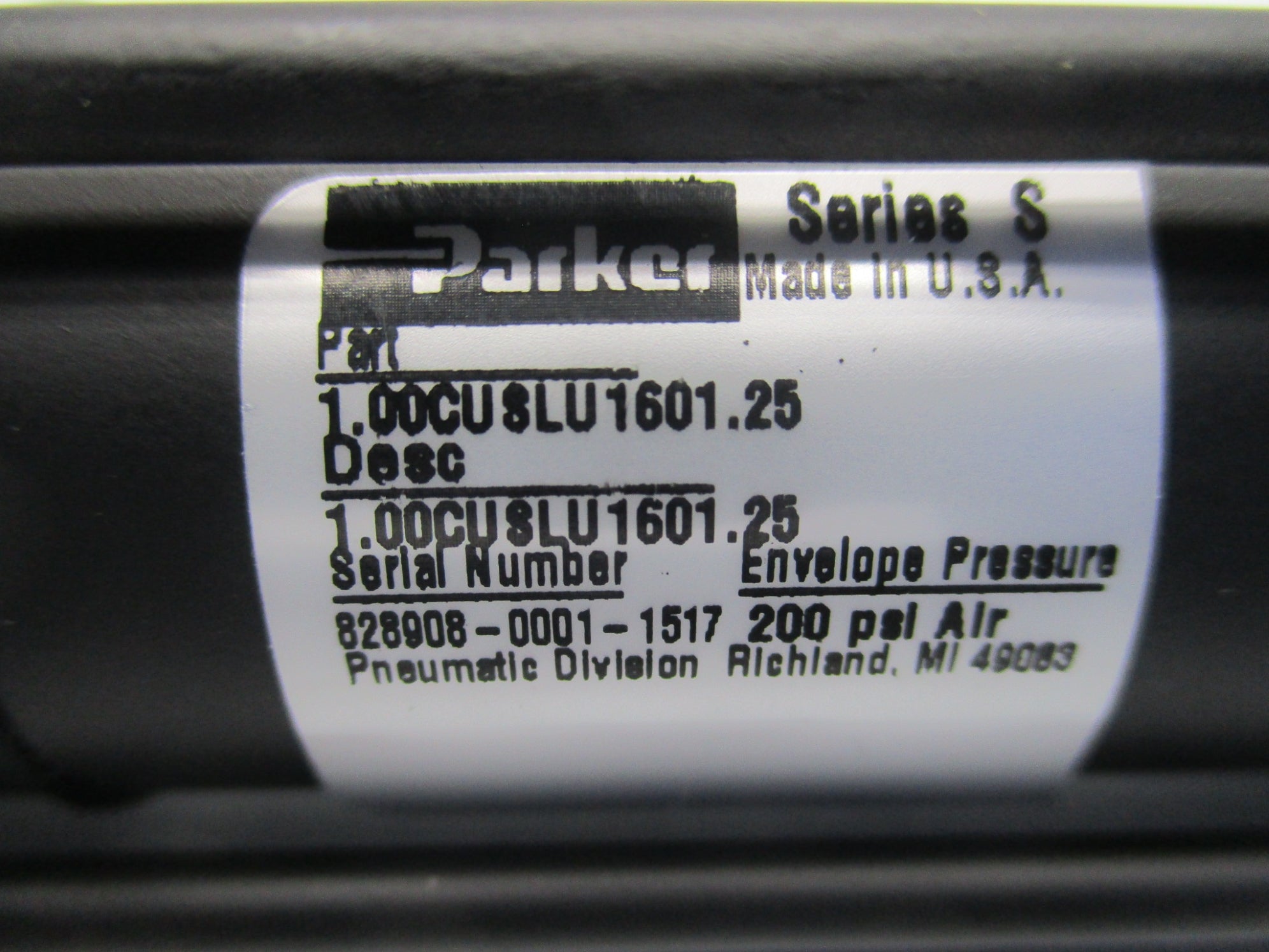 PARKER 1.00CUSLU1601.25 NSNP