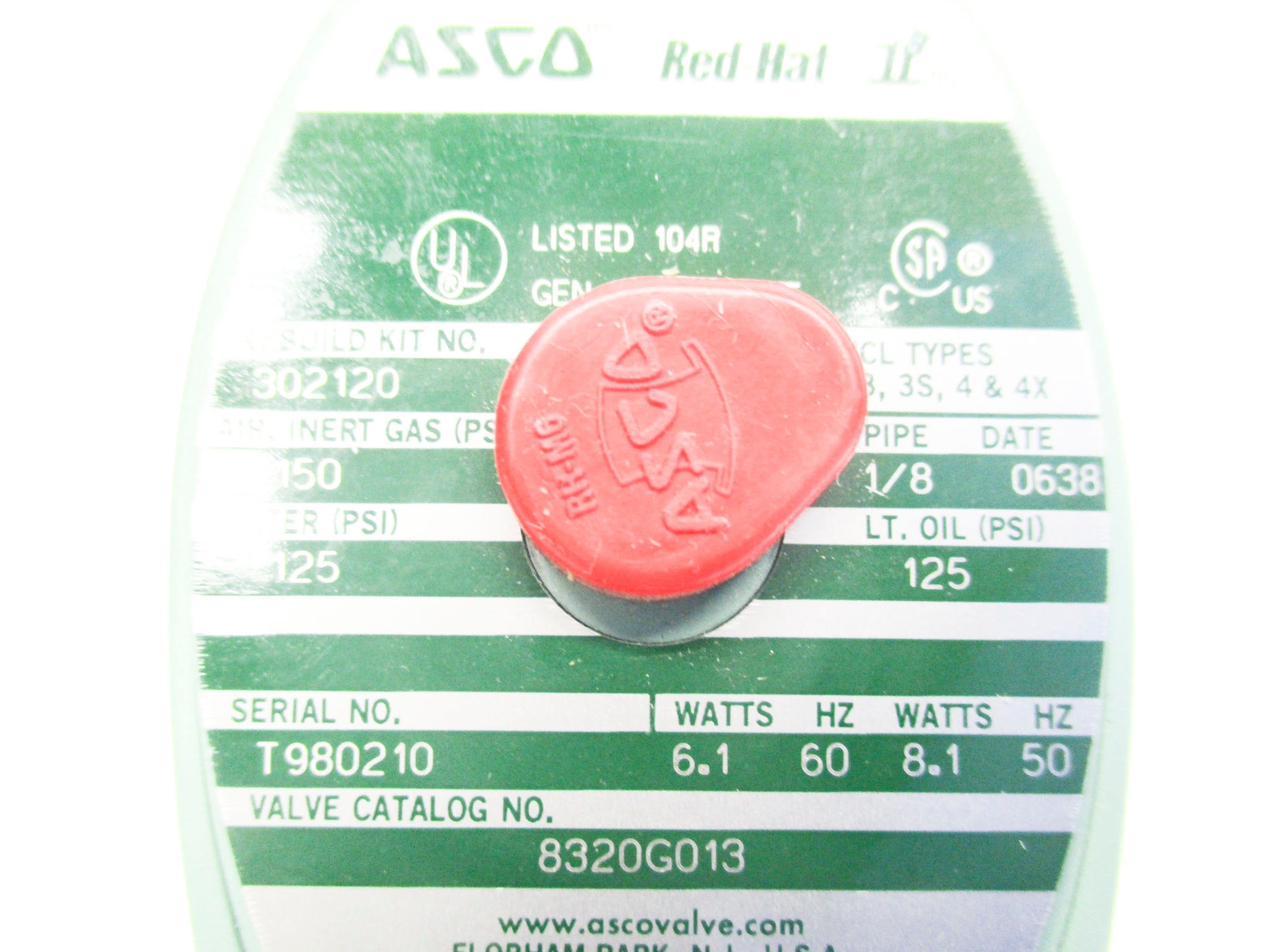 ASCO 8320G013 110/120V 125-150PSI 1/8" NSMP