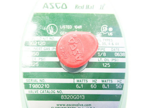 ASCO 8320G013 110/120V 125-150PSI 1/8" NSMP