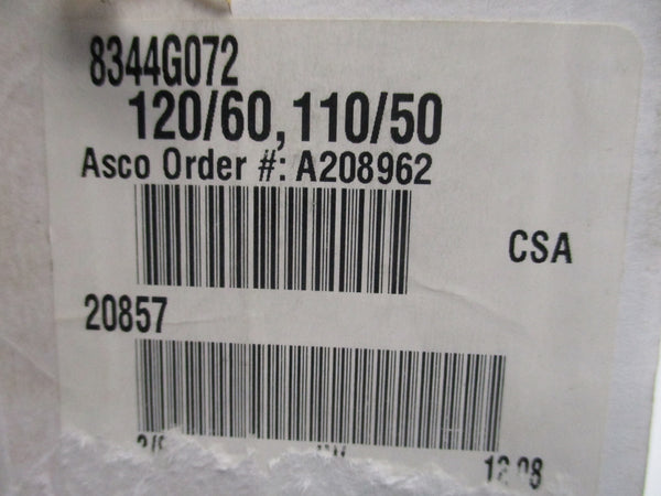 ASCO 8344G072 110/120V 10-150PSI 3/8" NSMP