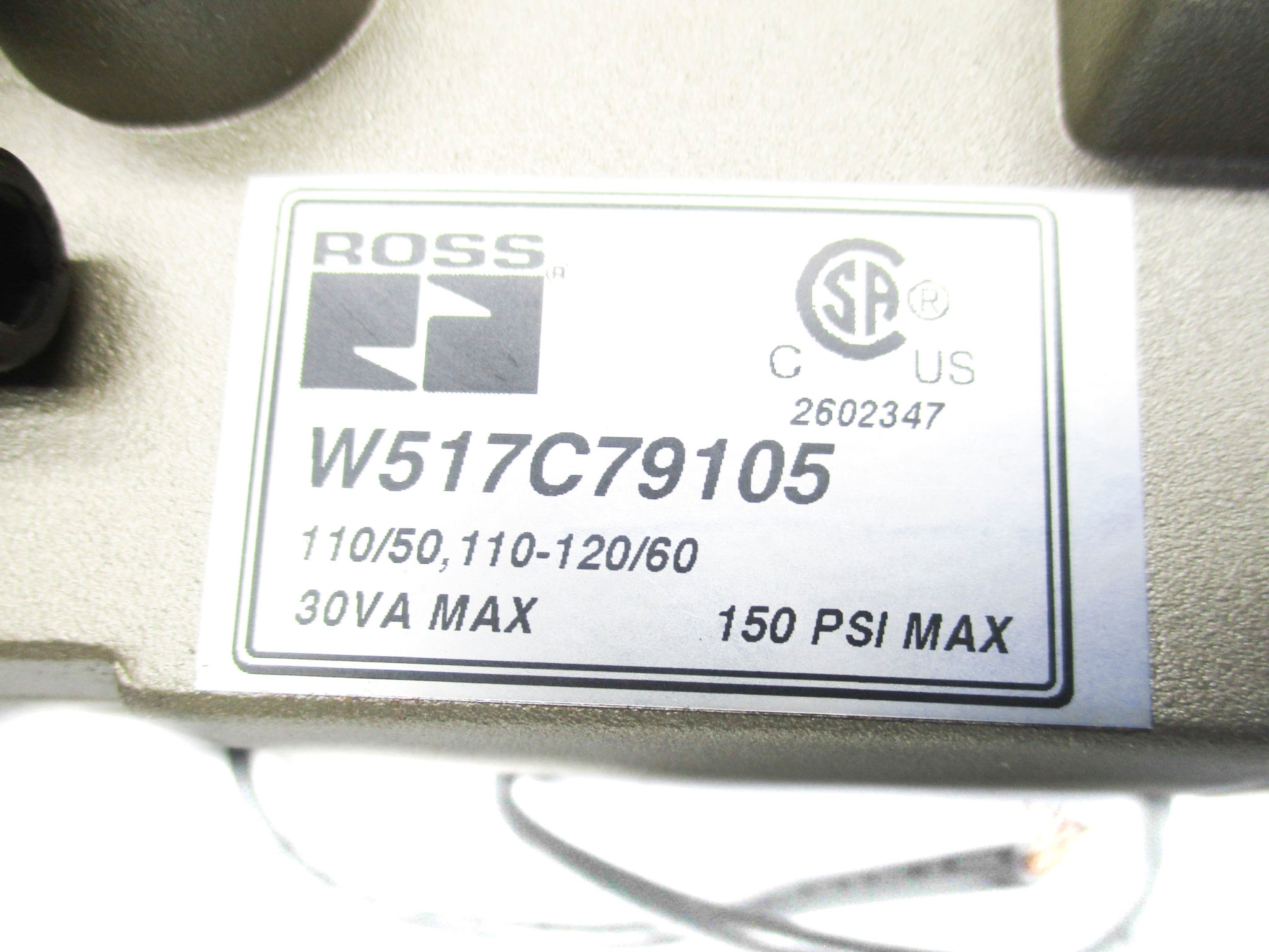 ROSS 2771B6011Z 110V/50HZ-110-120V/60HZ 1-10BAR NSMP