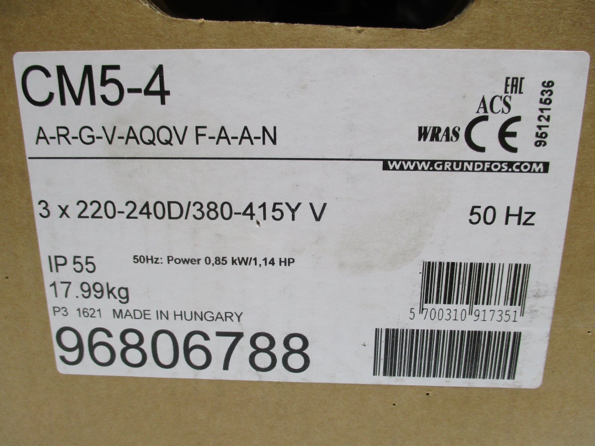 GRUNDFOS CM5-4 96806788 NSFS