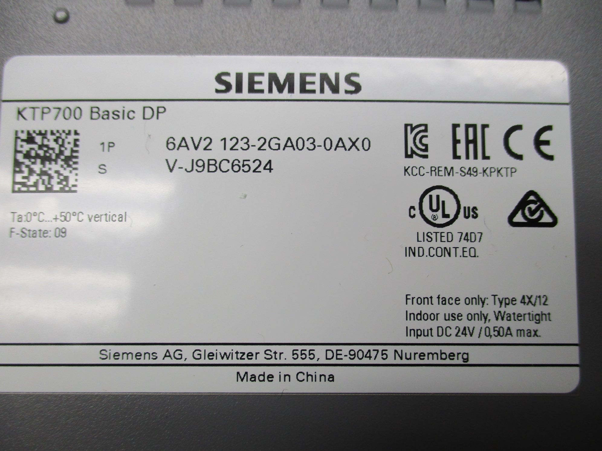 SIEMENS 6AV2123-2GA03-0AX0 NSMP