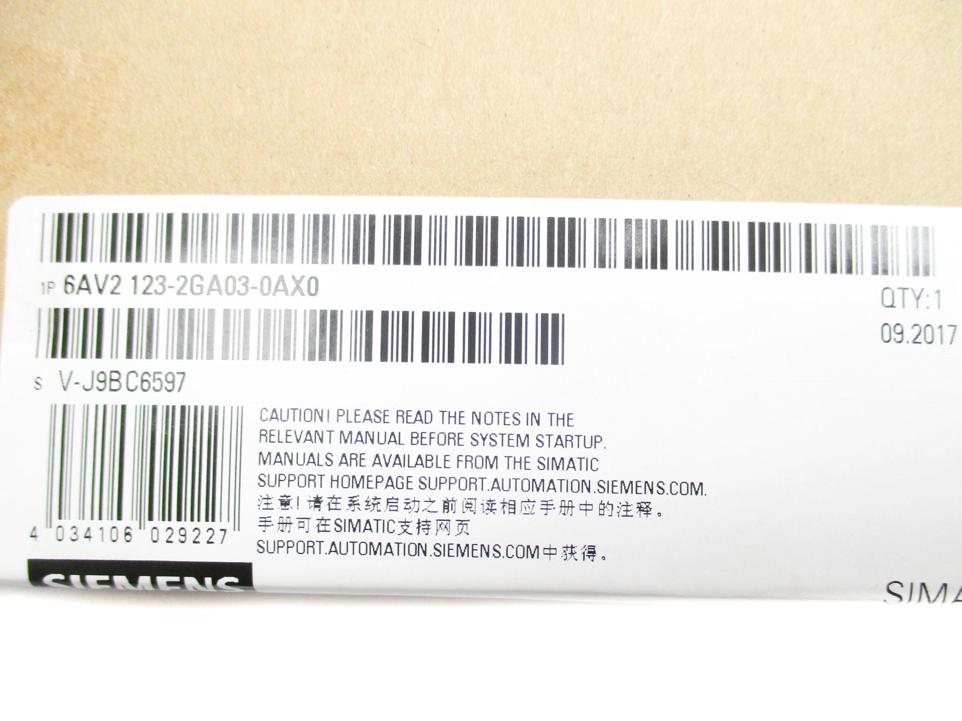 SIEMENS 6AV2123-2GA03-0AX0 NSFS