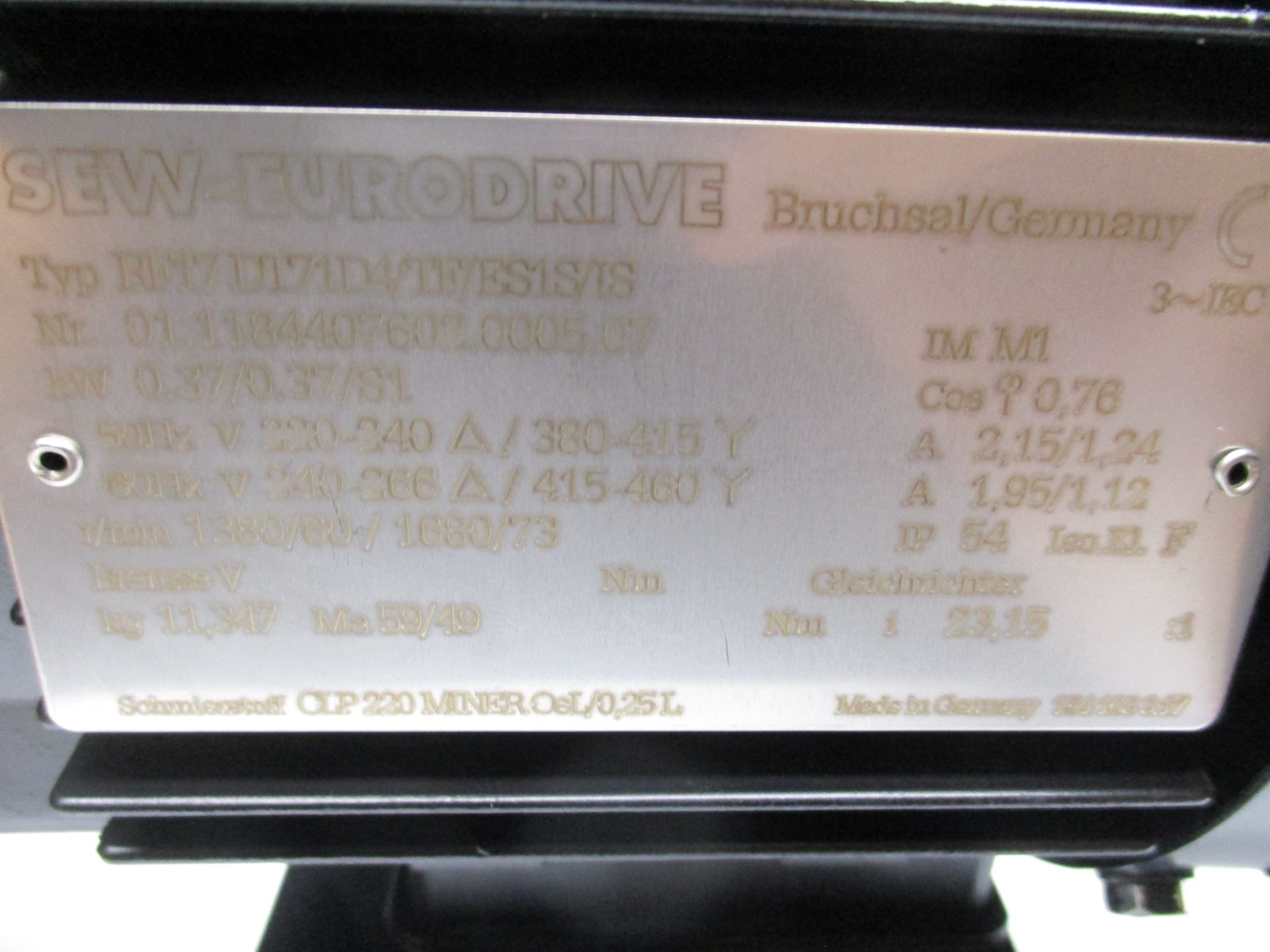 SEW-EURODRIVE RF17D17D4/TF/ES1S/IS UNMP